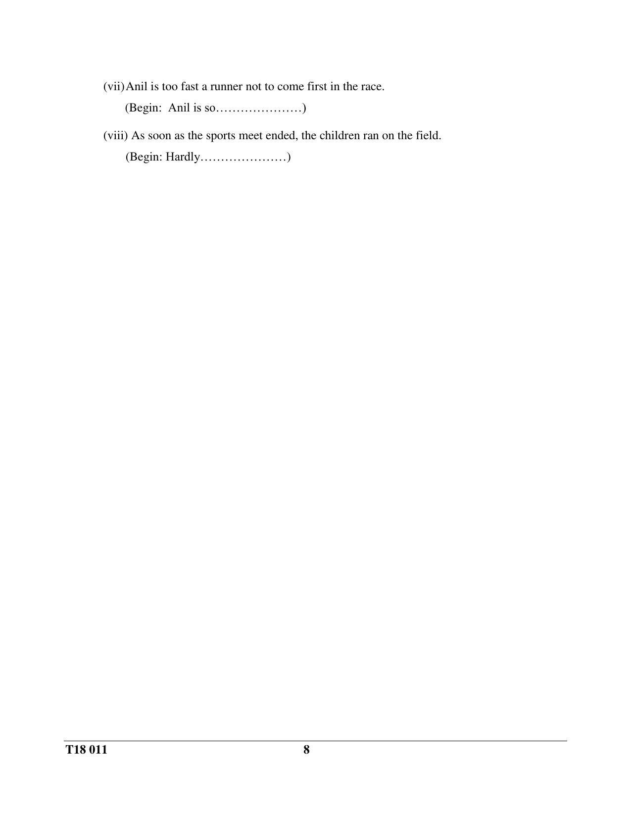 ISC Class 12 2018 English Question Paper - Page 8