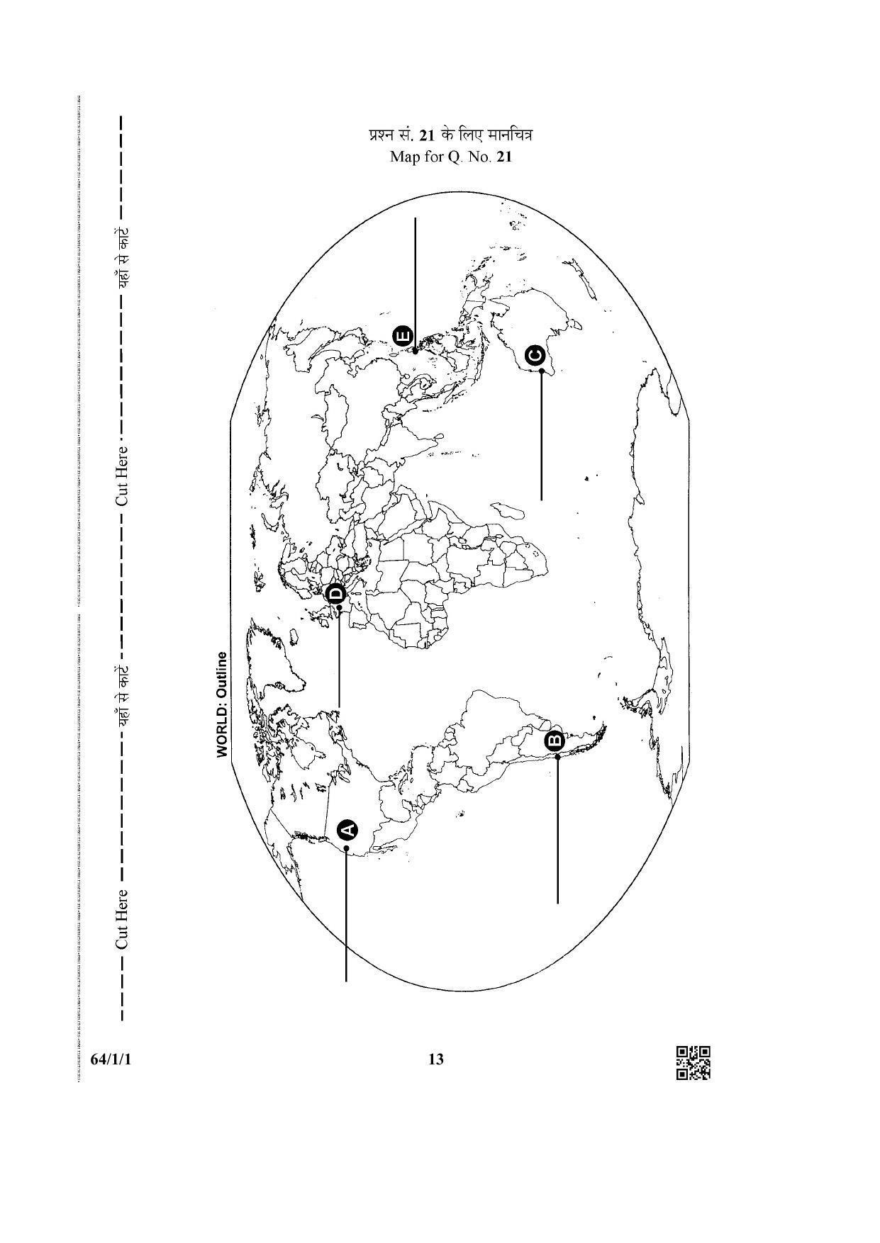 CBSE Class 12 64-1-1 (Geography) 2019 Question Paper - Page 13
