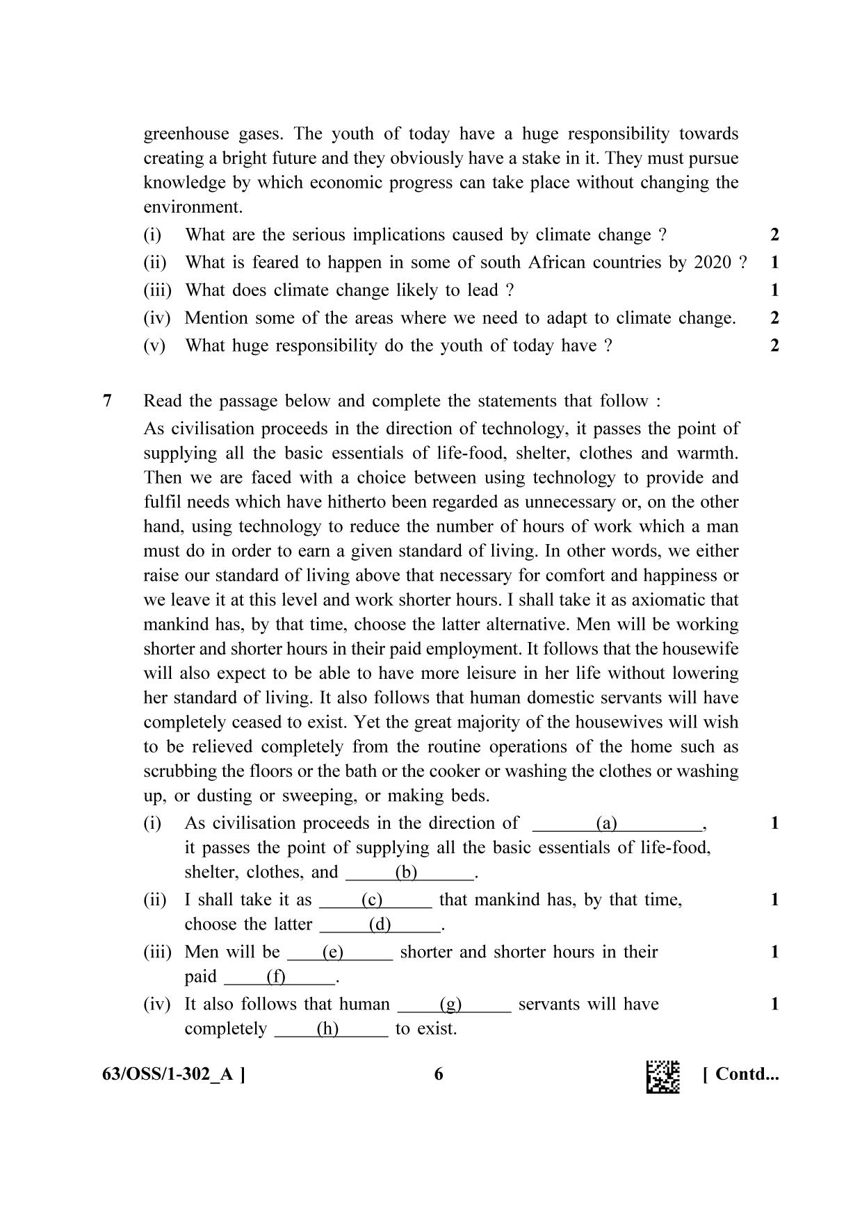 NIOS April 2022 Class 12 English Question Paper - Page 6