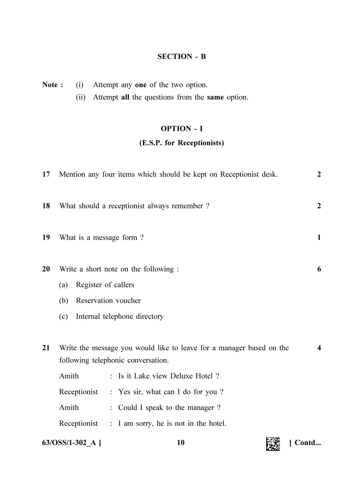 NIOS April 2022 Class 12 English Question Paper - Page 10