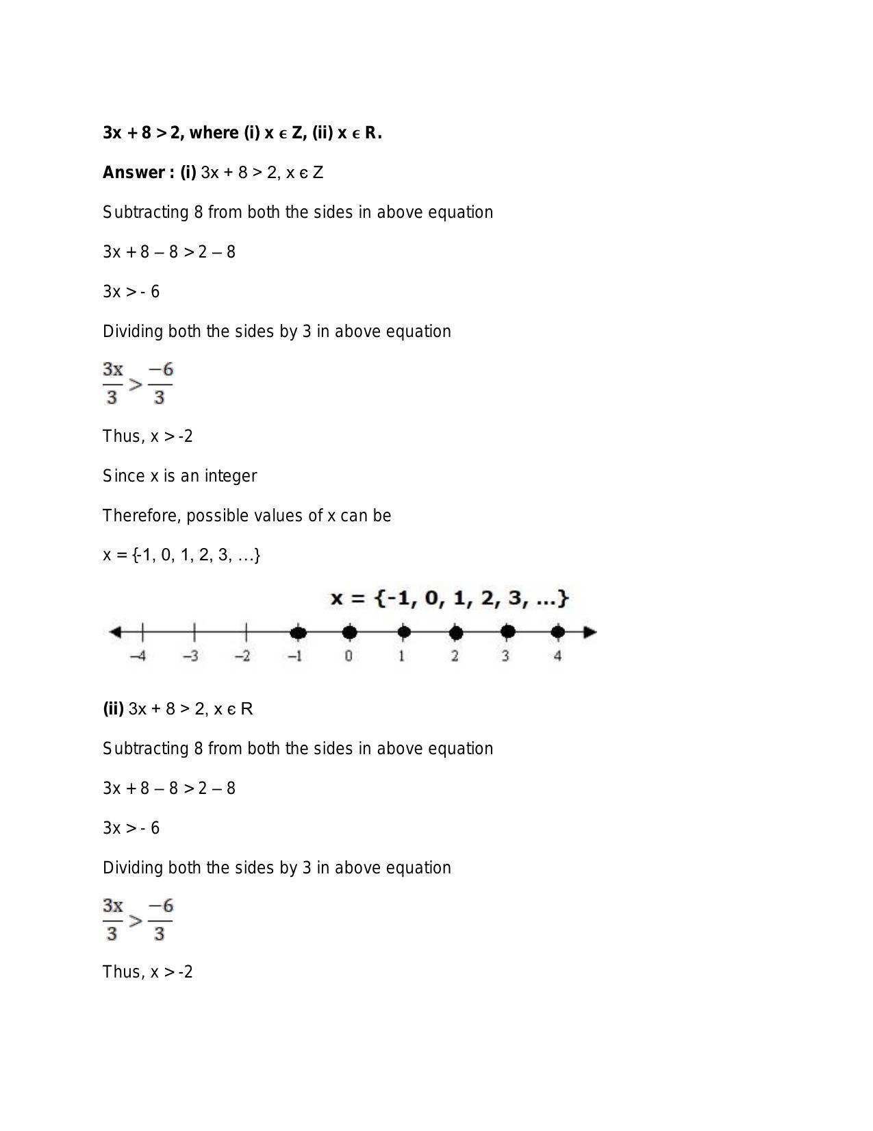 Chapter 6: Linear Inequations (In One Variable): RS Aggarwal Class 11 Solutions - Page 7