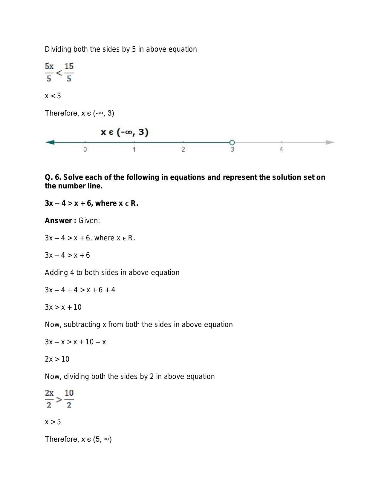 Chapter 6: Linear Inequations (In One Variable): RS Aggarwal Class 11 Solutions - Page 9