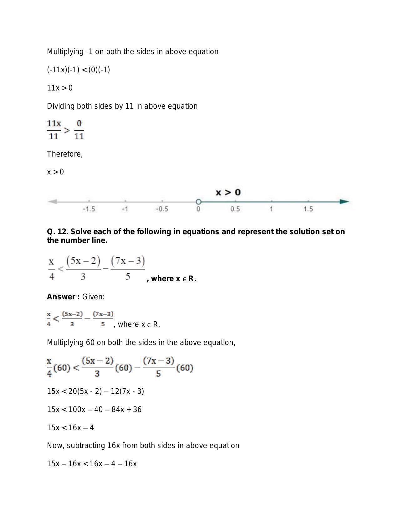 Chapter 6: Linear Inequations (In One Variable): RS Aggarwal Class 11 Solutions - Page 15