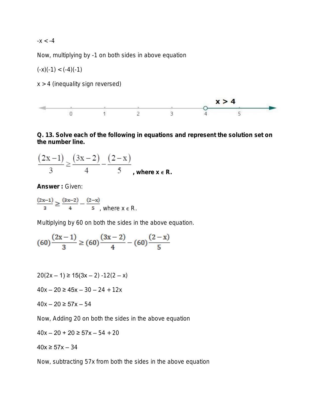 Chapter 6: Linear Inequations (In One Variable): RS Aggarwal Class 11 Solutions - Page 16