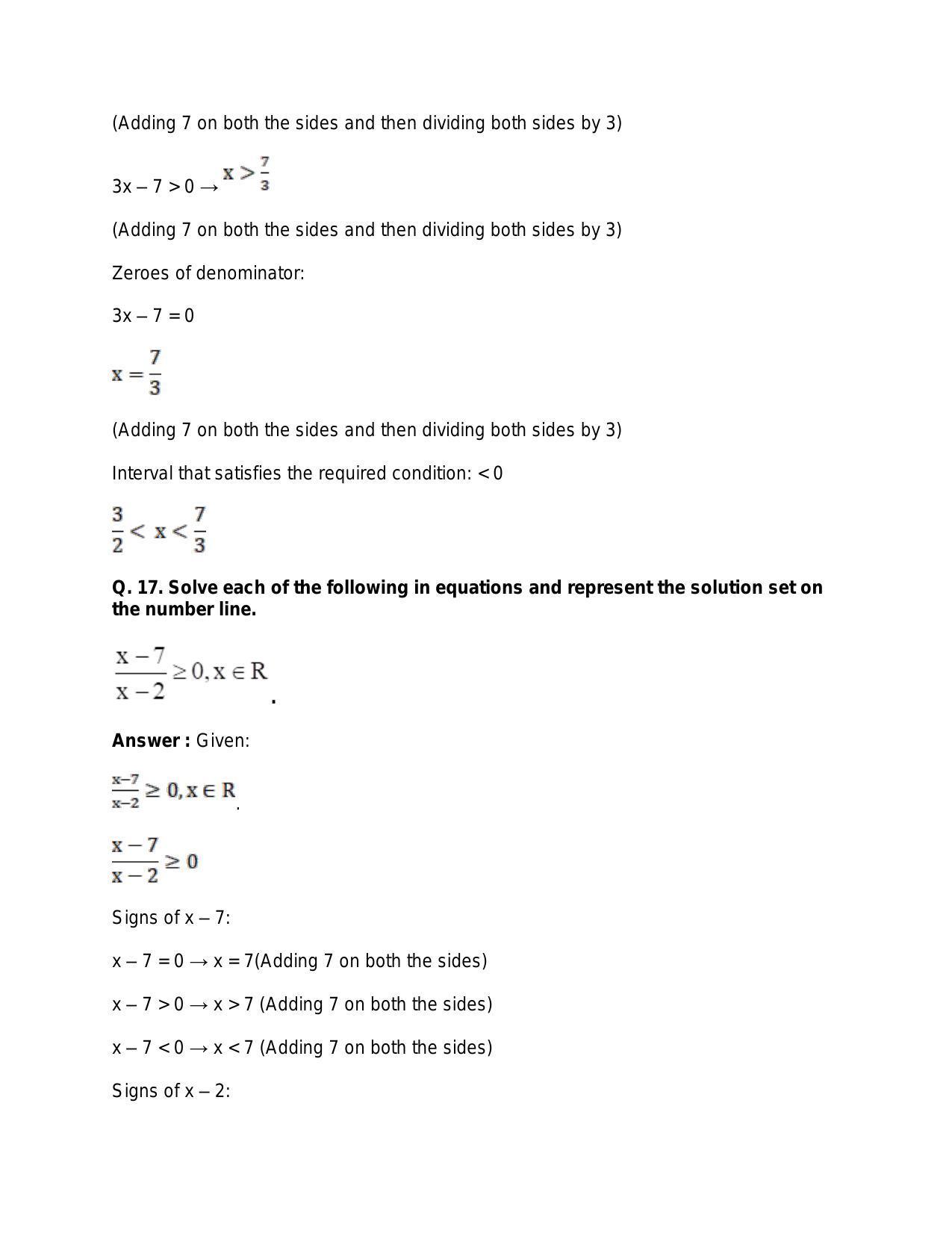 Chapter 6: Linear Inequations (In One Variable): RS Aggarwal Class 11 Solutions - Page 20