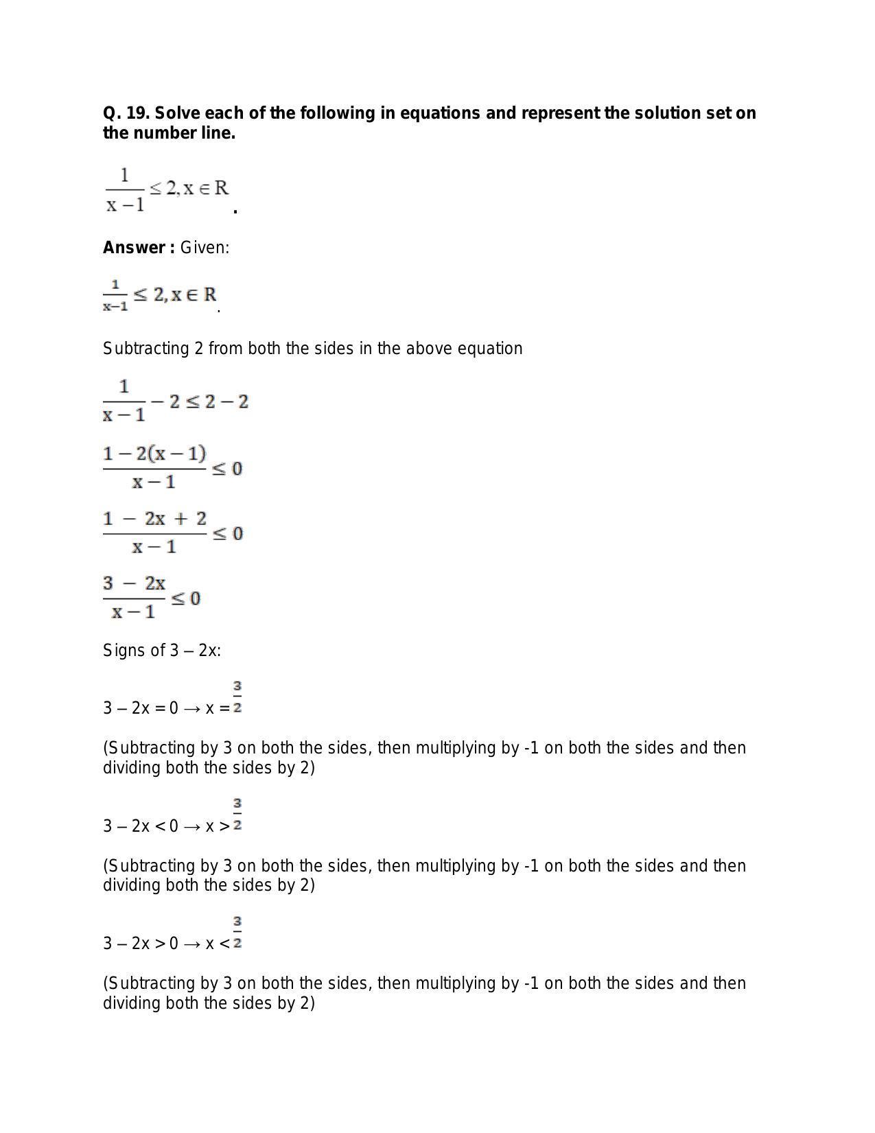 Chapter 6: Linear Inequations (In One Variable): RS Aggarwal Class 11 Solutions - Page 23