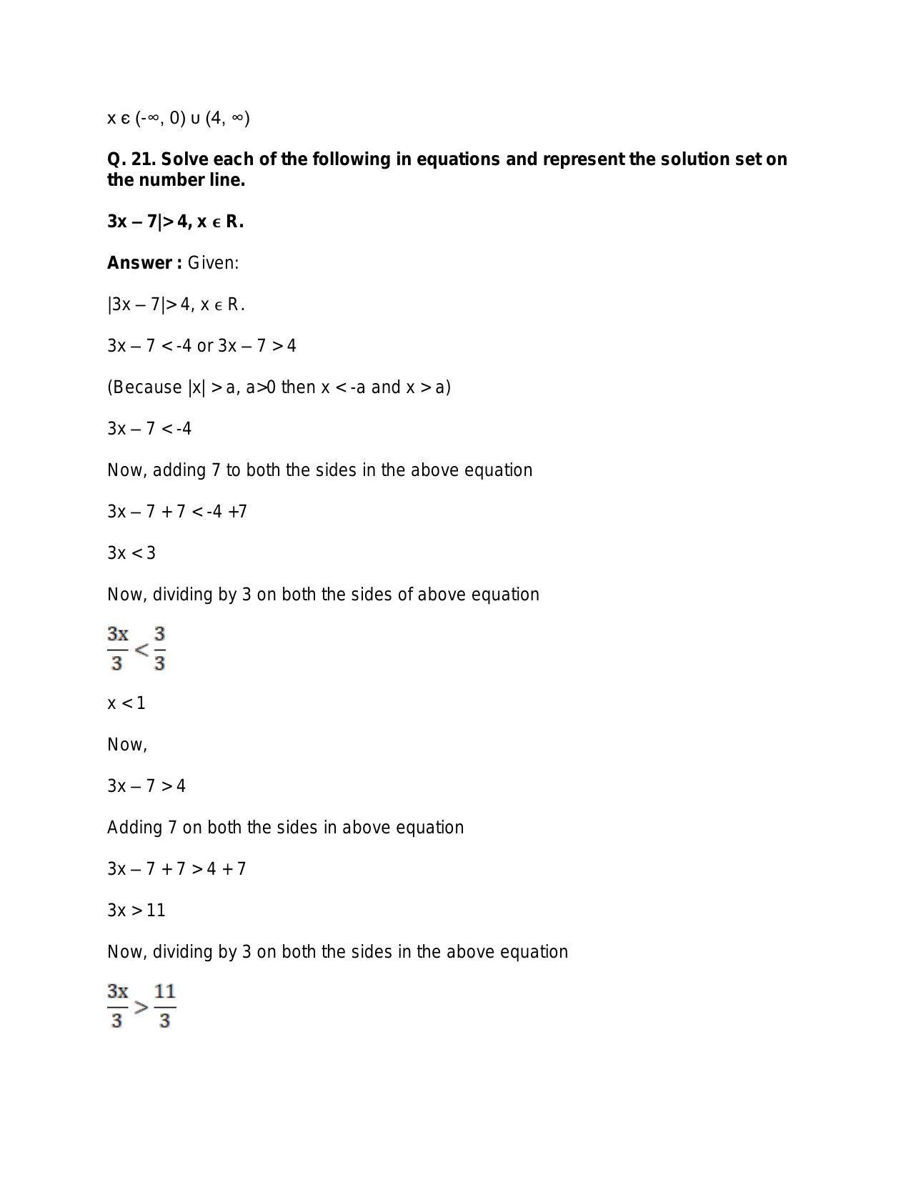 Chapter 6: Linear Inequations (In One Variable): RS Aggarwal Class 11 Solutions - Page 26