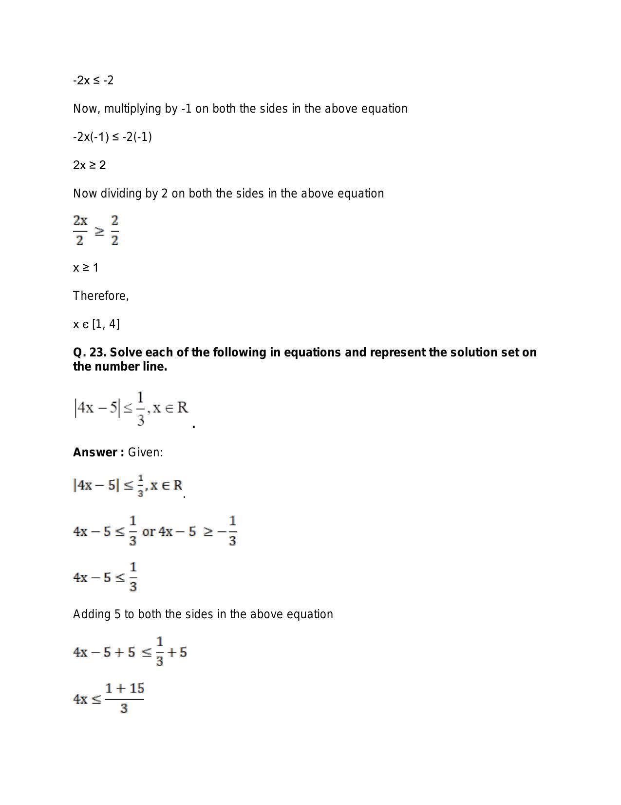 Chapter 6: Linear Inequations (In One Variable): RS Aggarwal Class 11 Solutions - Page 28