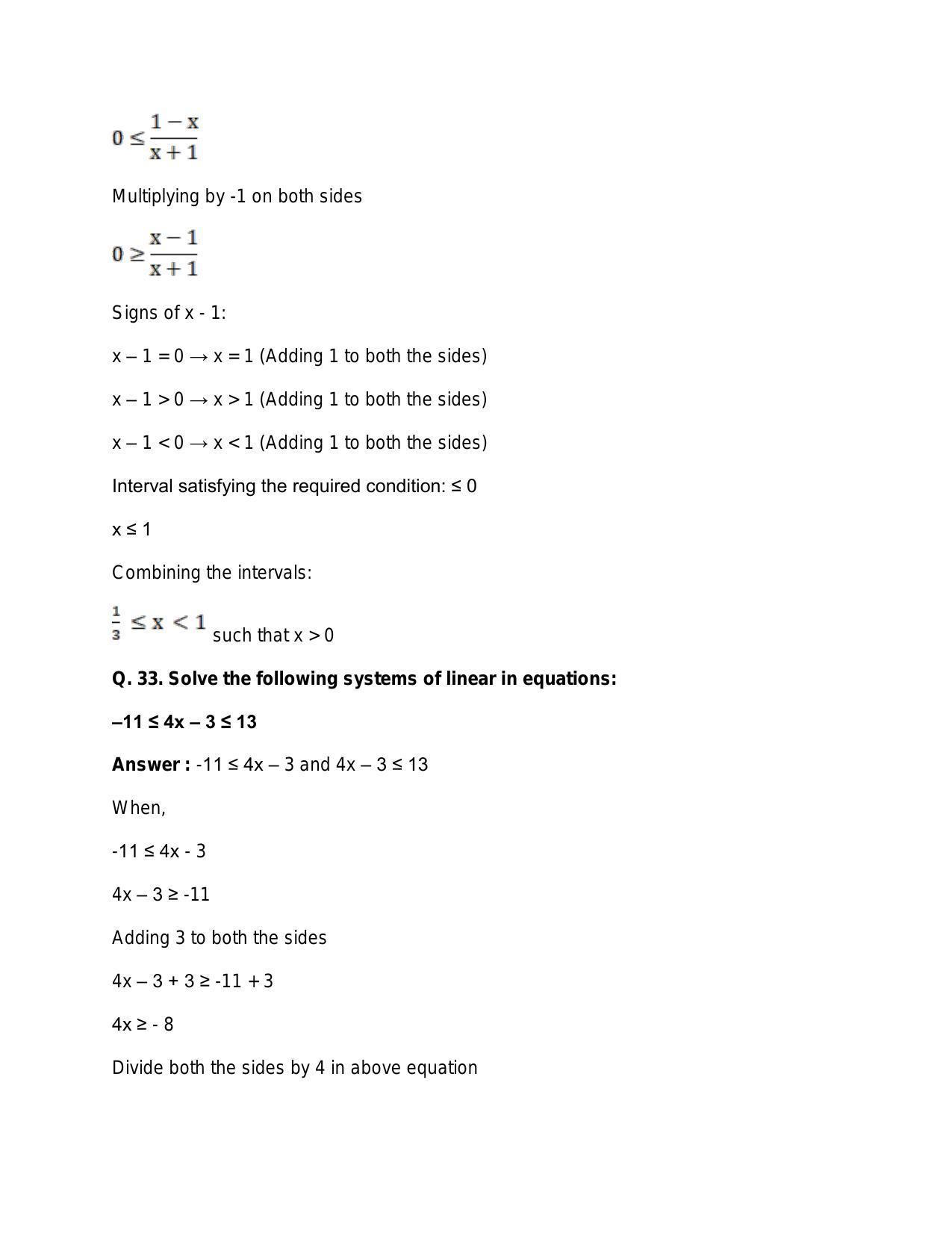 Chapter 6: Linear Inequations (In One Variable): RS Aggarwal Class 11 Solutions - Page 53