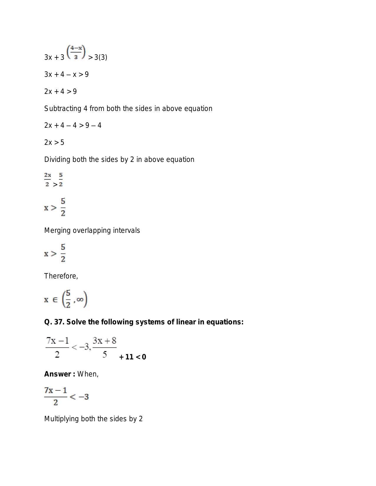 Chapter 6: Linear Inequations (In One Variable): RS Aggarwal Class 11 Solutions - Page 59