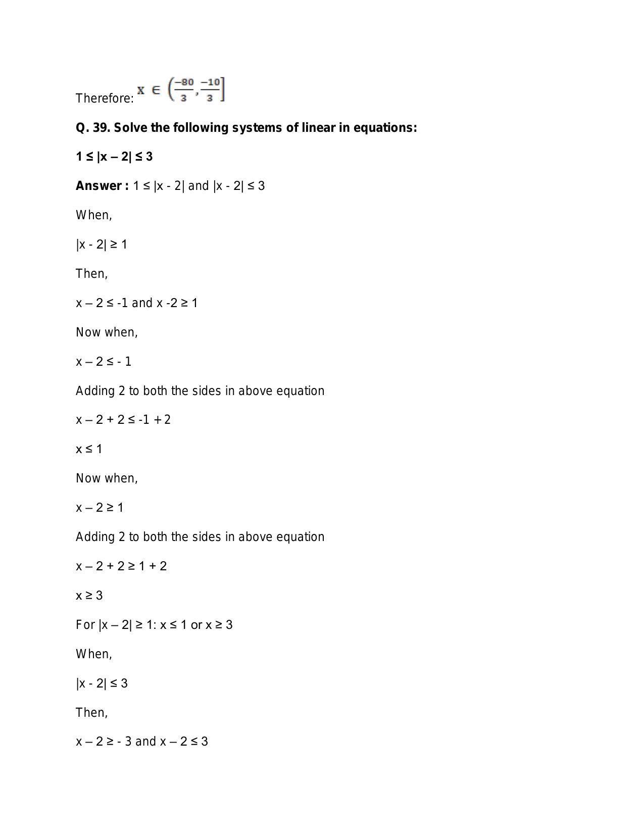 Chapter 6: Linear Inequations (In One Variable): RS Aggarwal Class 11 Solutions - Page 63