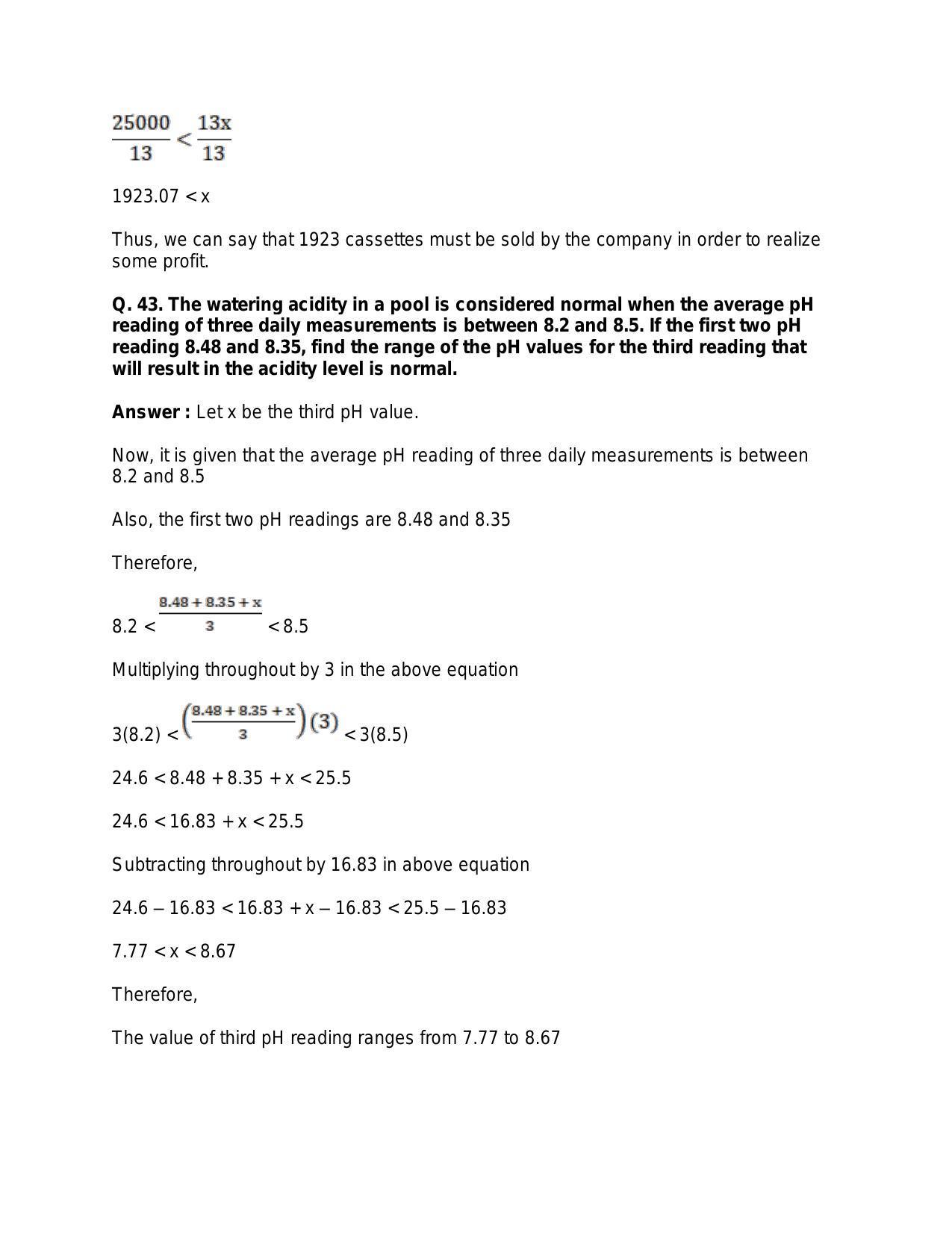 Chapter 6: Linear Inequations (In One Variable): RS Aggarwal Class 11 Solutions - Page 68