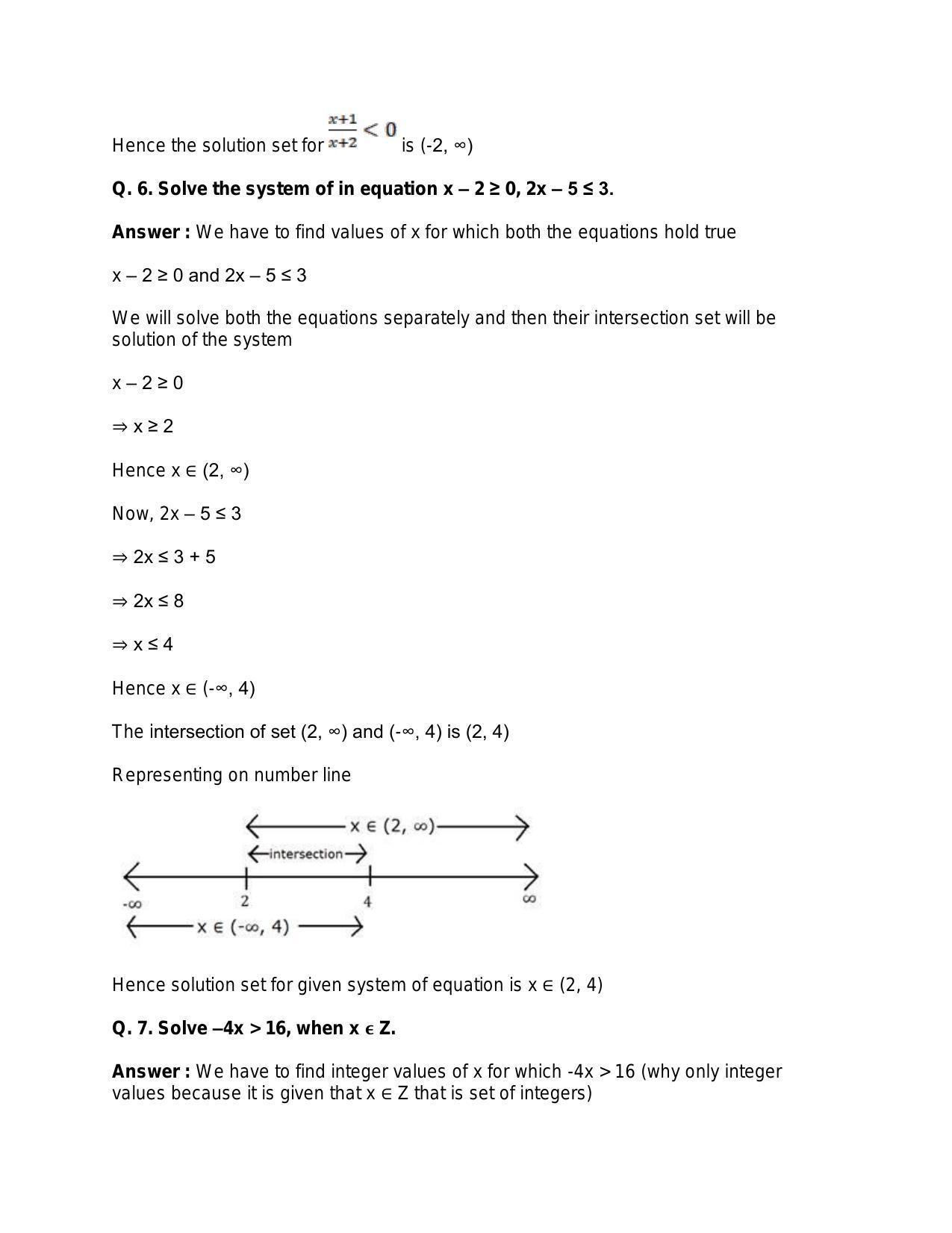 Chapter 6: Linear Inequations (In One Variable): RS Aggarwal Class 11 Solutions - Page 77
