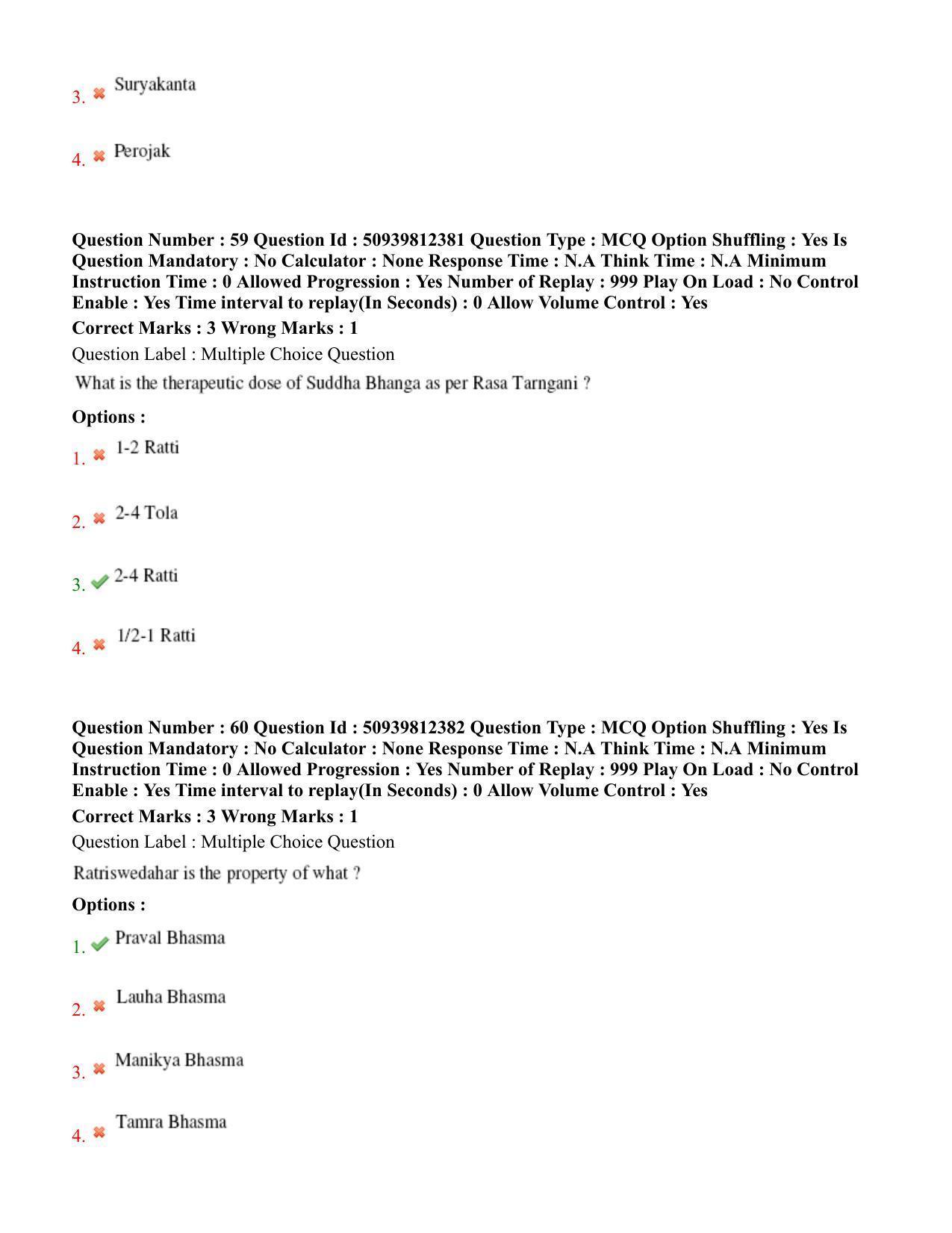 BHU RET Rasa Shastra & Bhaishjya Kalpane 2020 Question Paper  - Page 36