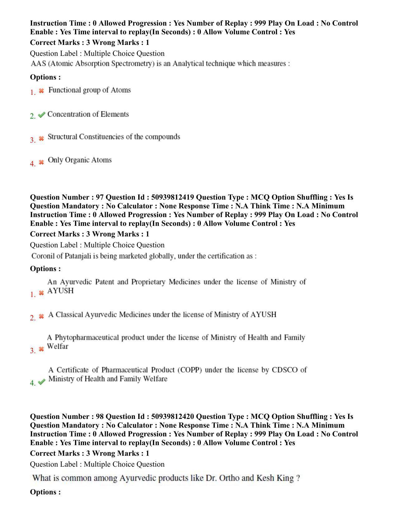 BHU RET Rasa Shastra & Bhaishjya Kalpane 2020 Question Paper  - Page 52