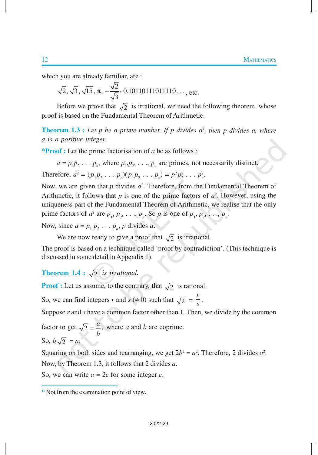 NCERT Book for Class 10 Maths Chapter 1 Real Numbers - Page 12