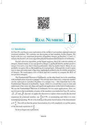 NCERT Book for Class 10 Maths Chapter 1 Real Numbers