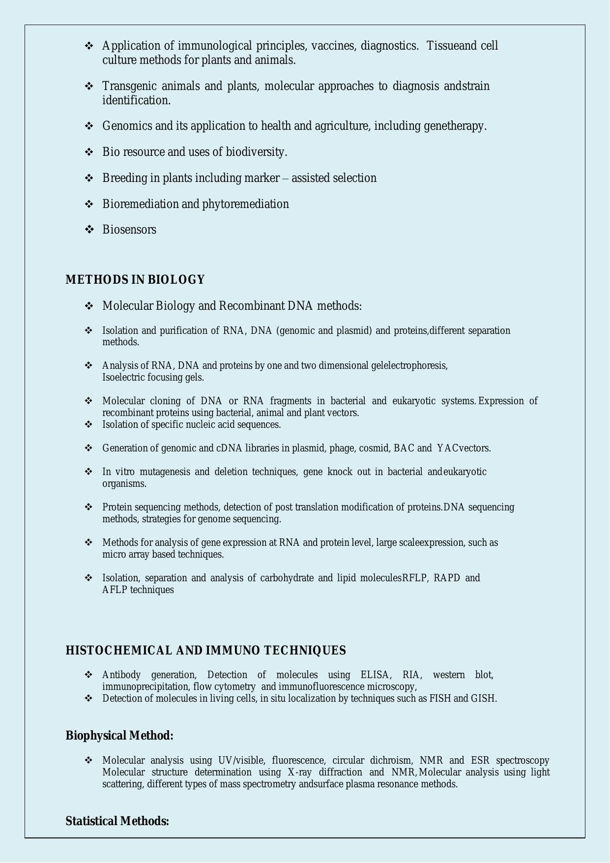 NTA PhD Entrance Exam Botany Syllabus - Page 6