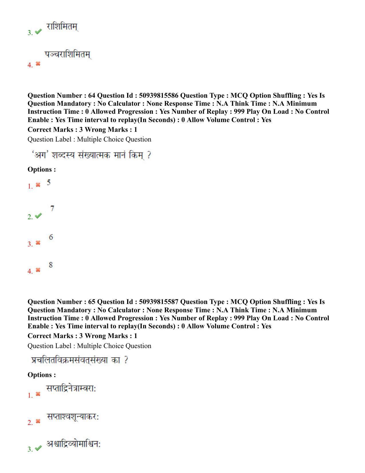 BHU RET Jyotish Falit 2020 Question Paper  - Page 39