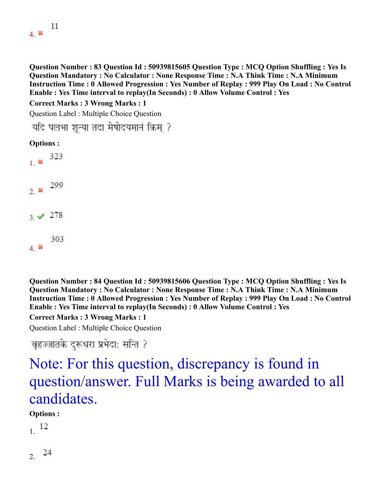 BHU RET Jyotish Falit 2020 Question Paper  - Page 48