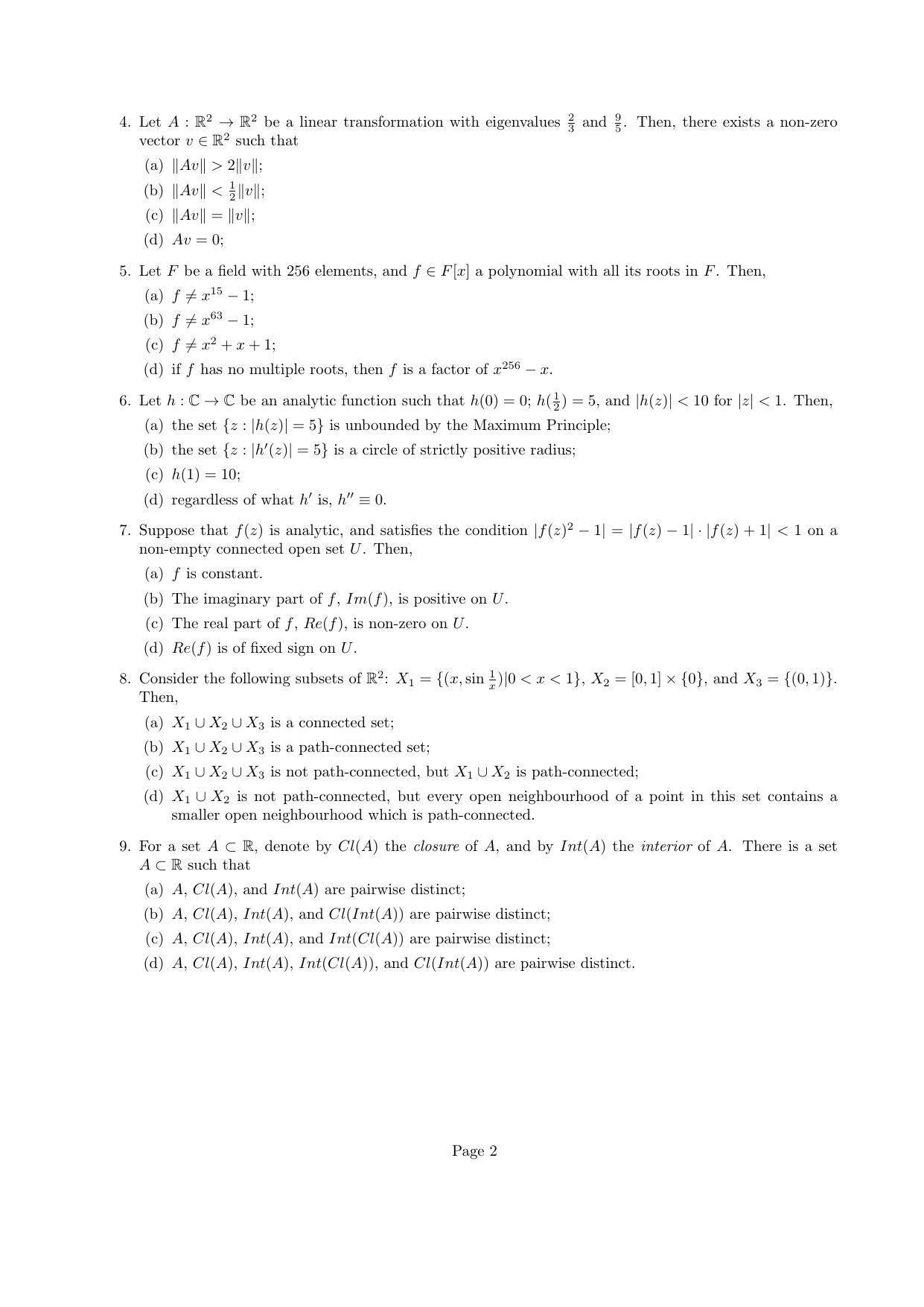 CMI Entrance Exam 2013 Question Paper MSc/PhD Computer Science - Page 2