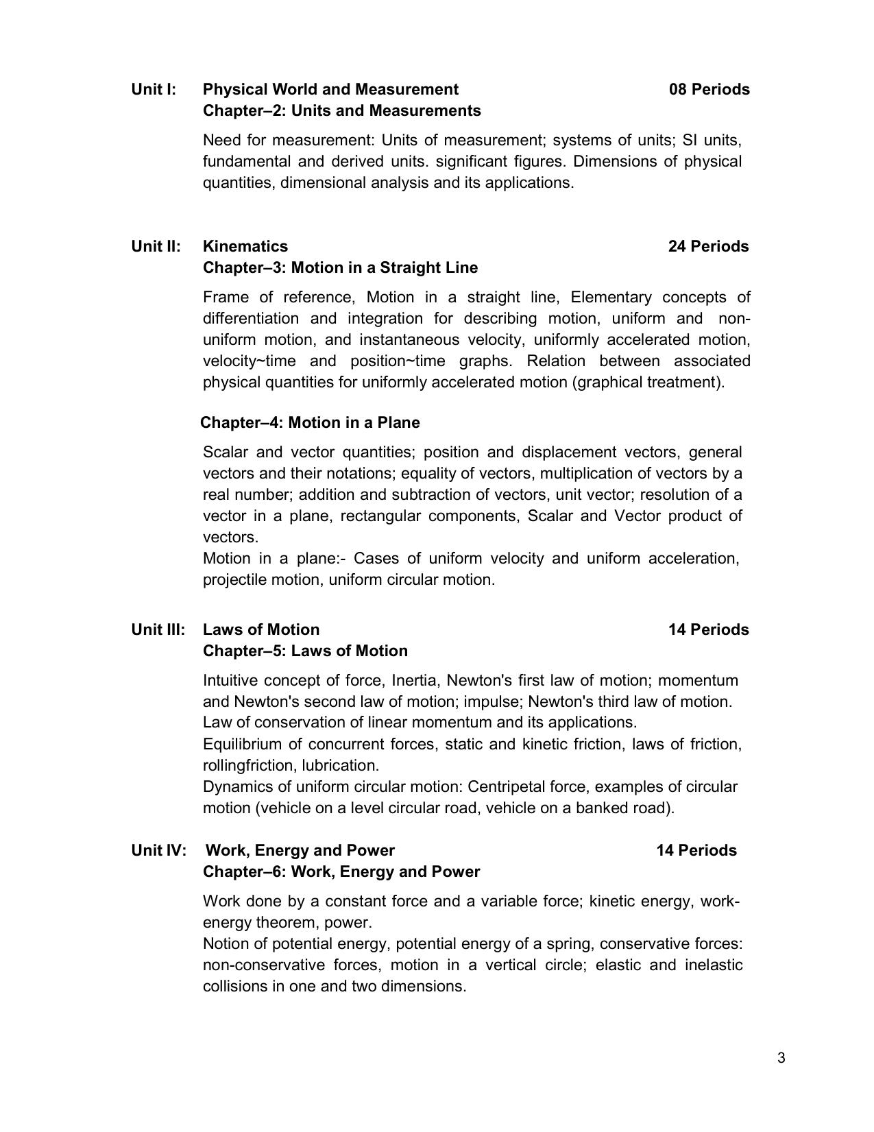 CHSE Odisha Class 12 Syllabus for Physics - Page 3