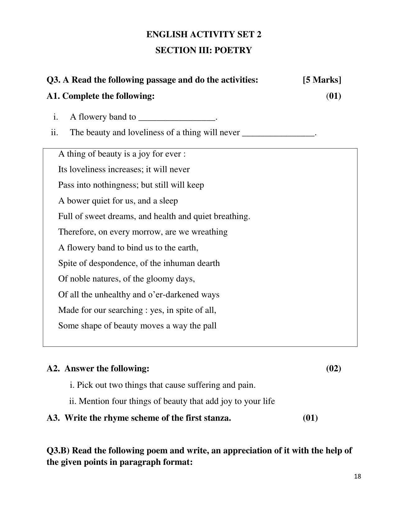 Maharashtra Board Class 10 English First Language (English Medium) 2023 Question Bank - Page 18