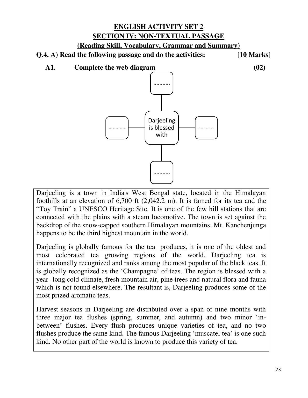 Maharashtra Board Class 10 English First Language (English Medium) 2023 Question Bank - Page 23