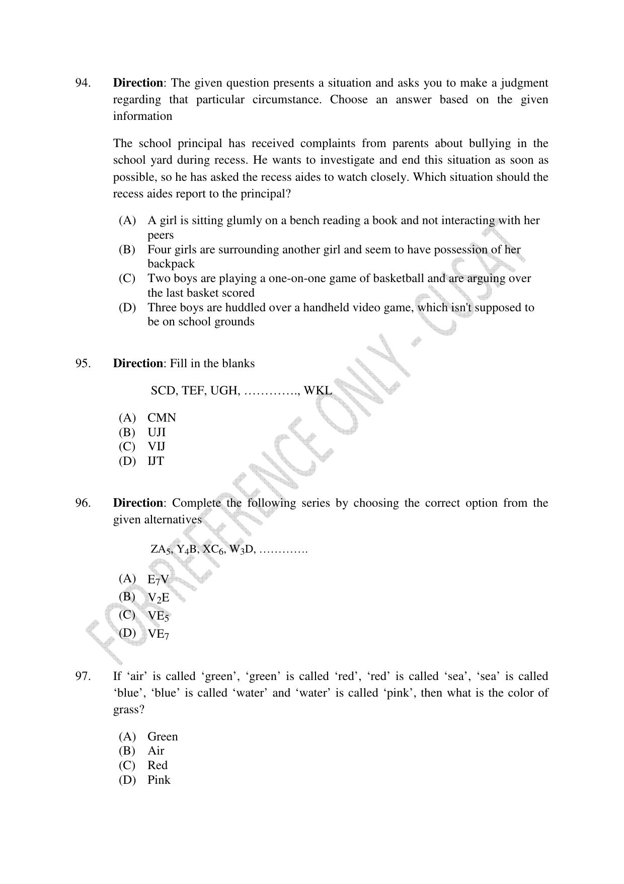 CUSAT CAT 2023 M.Voc Software Applications Development Question Paper - Page 21