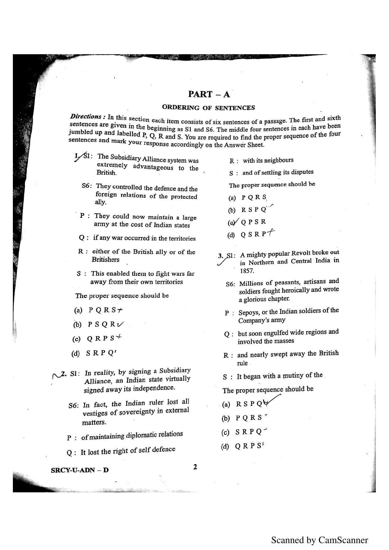 OUAT 2015 Question Paper - Page 2