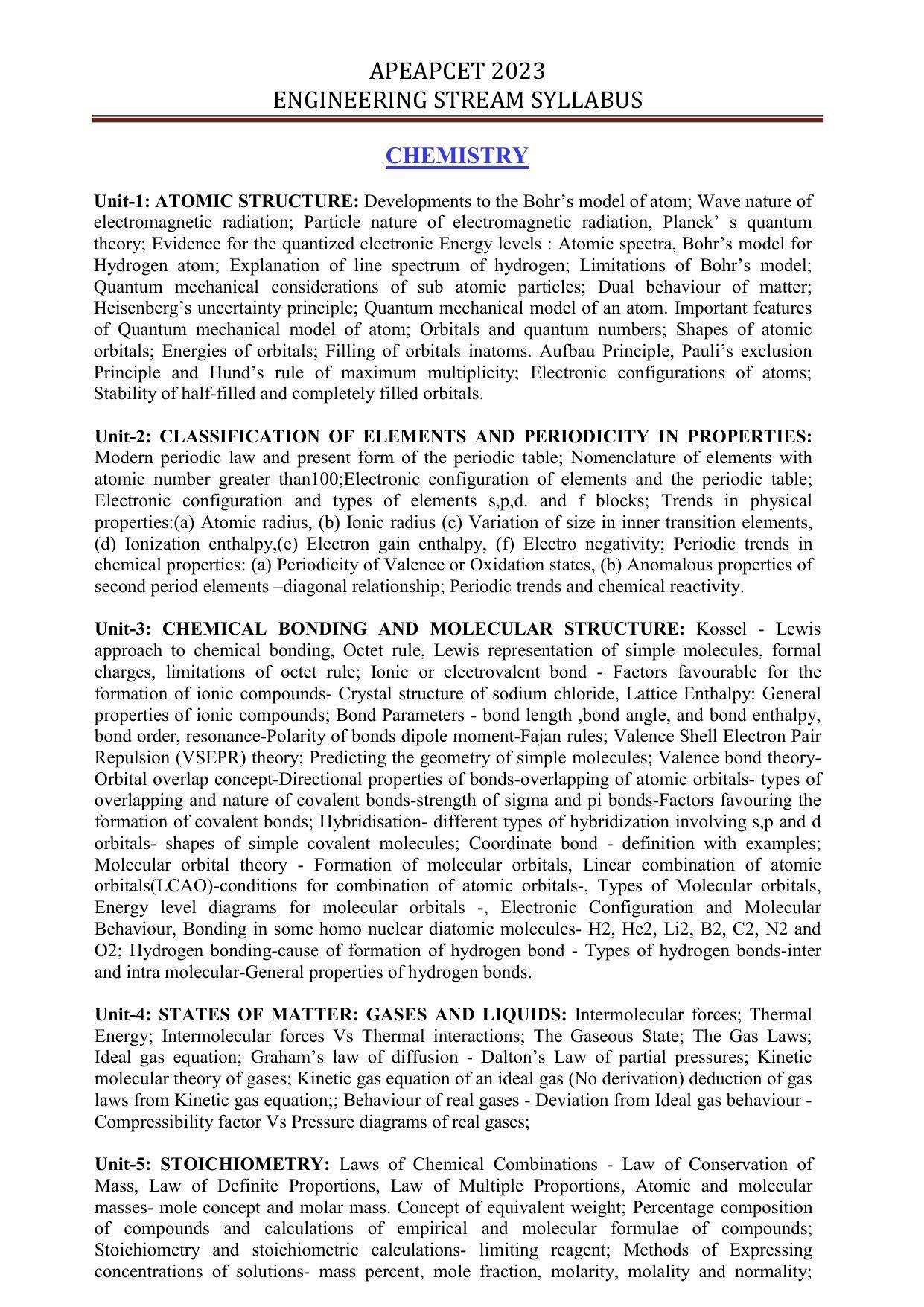 AP EAPCET Engineering Syllabus - Page 8