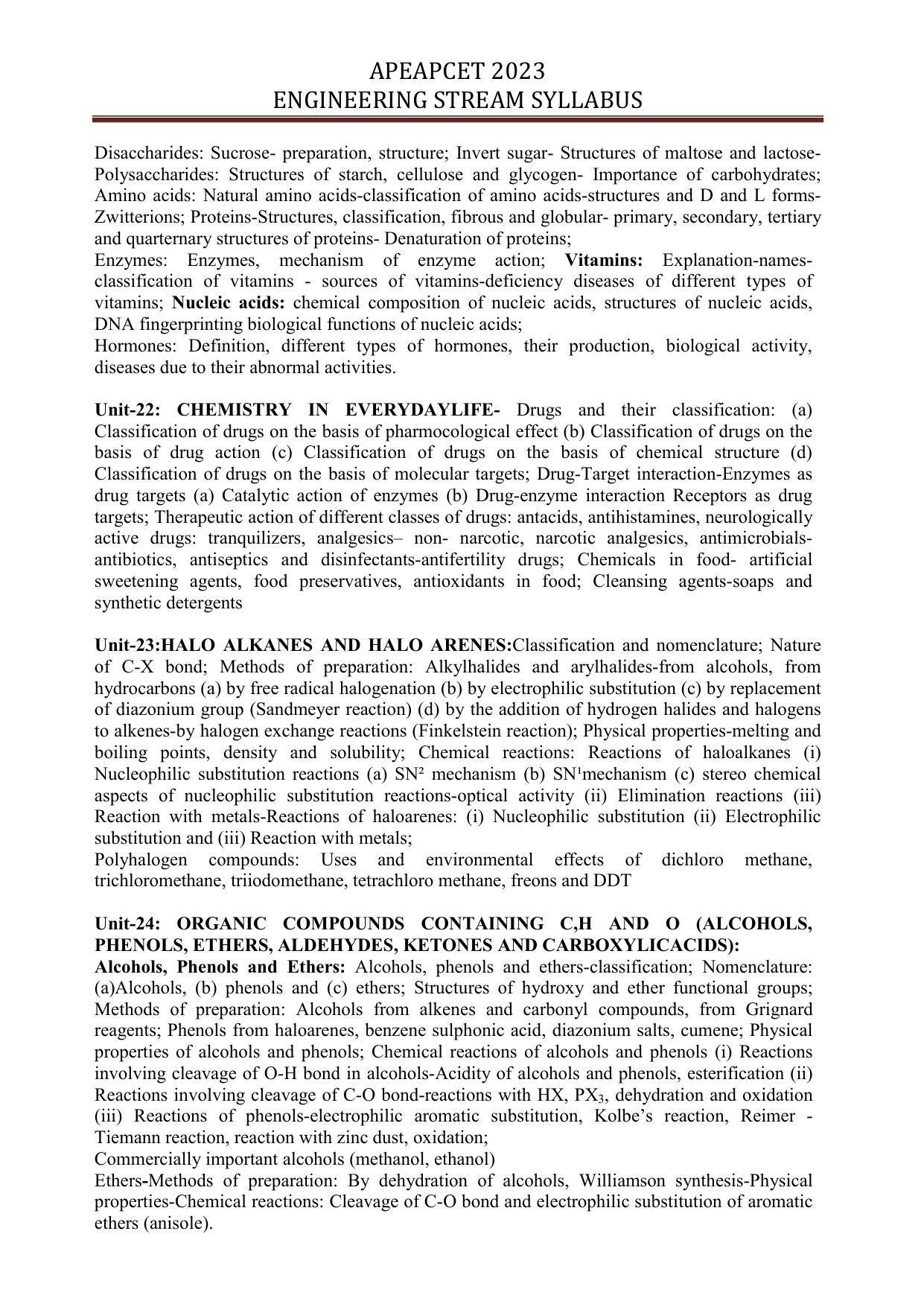 AP EAPCET Engineering Syllabus - Page 13