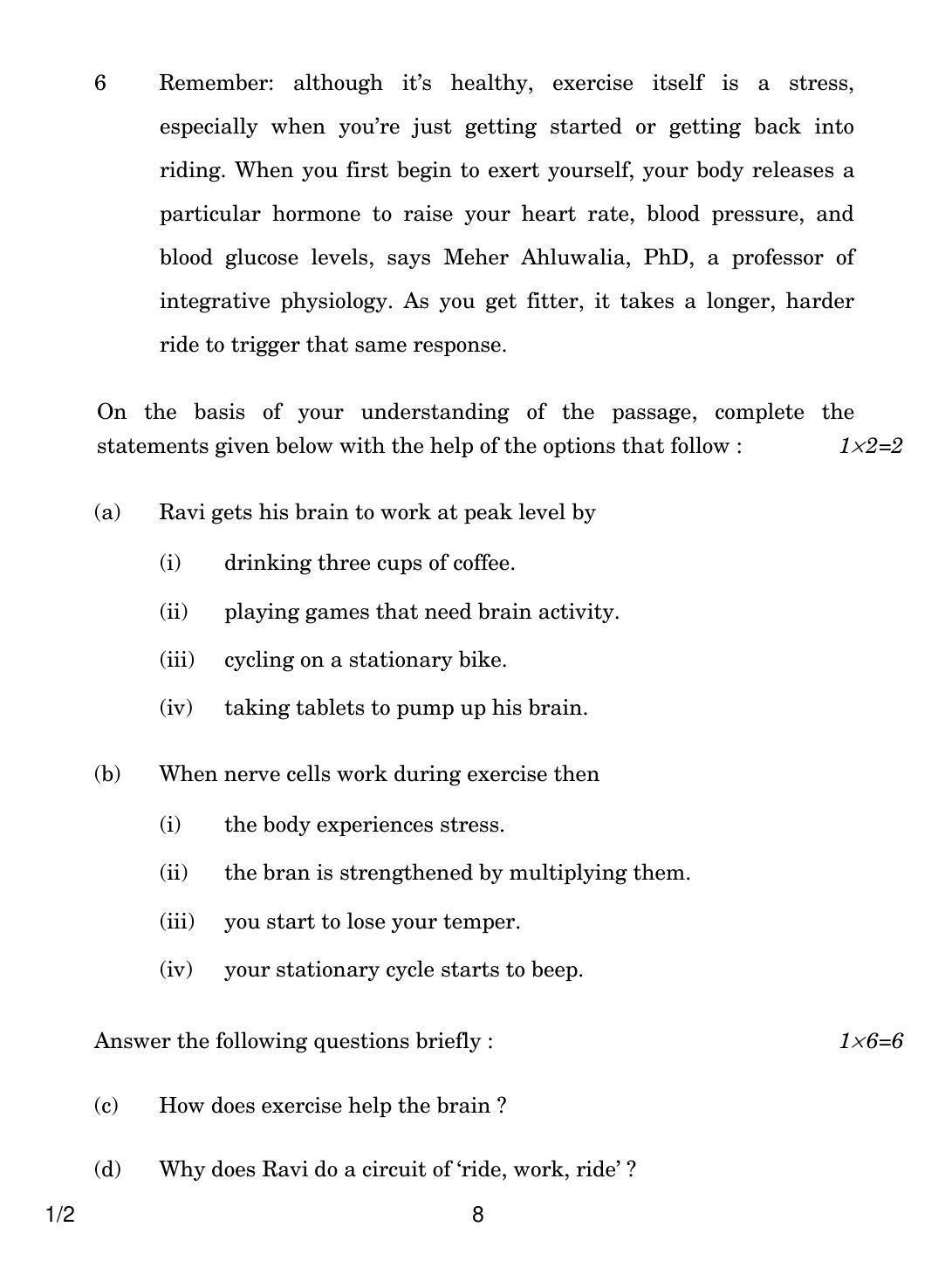 CBSE Class 12 1-2 ENGLISH CORE 2018 Question Paper - Page 8
