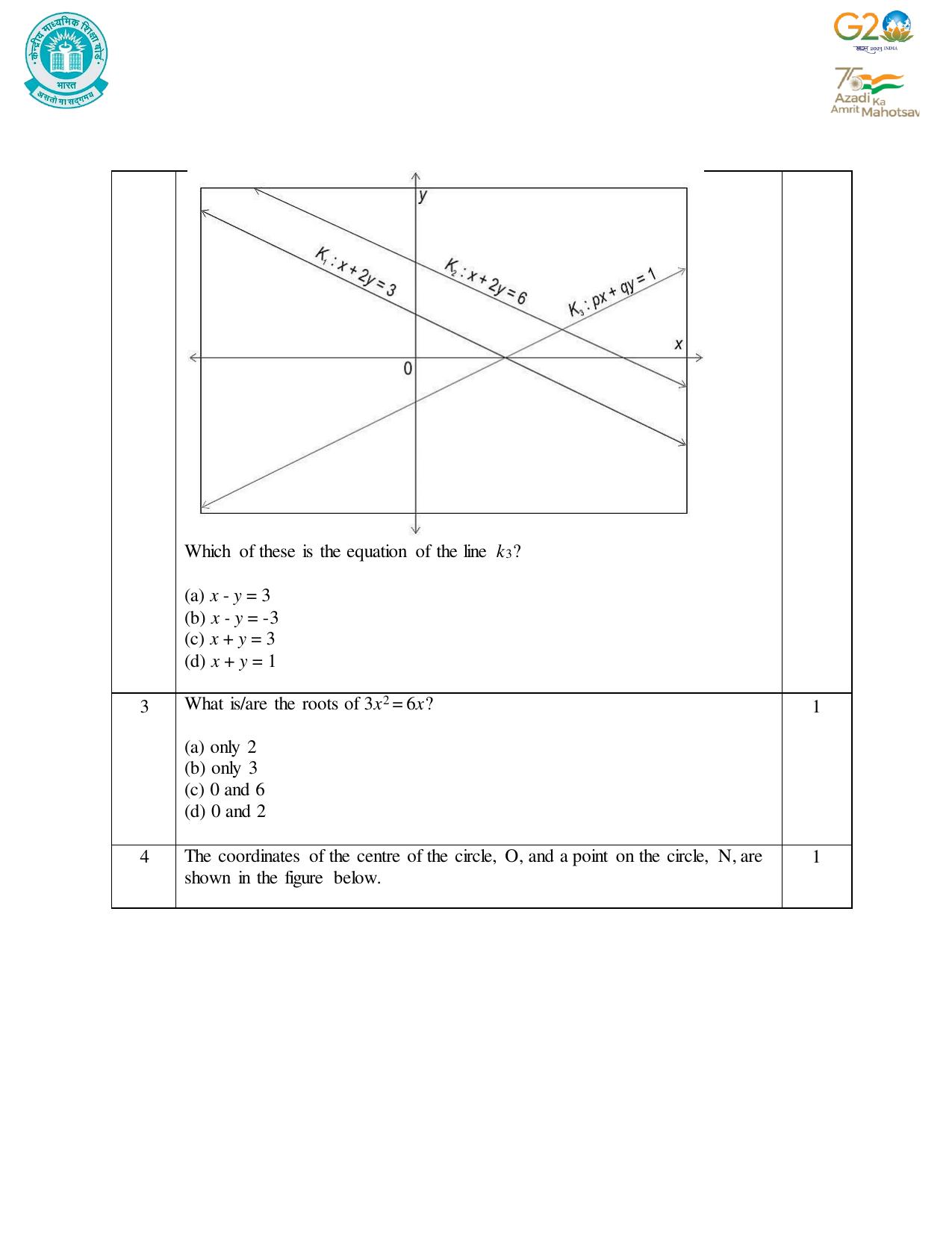 CBSE Class 10 Mathematics Set 1 Practice Questions 2023-24 - Page 4
