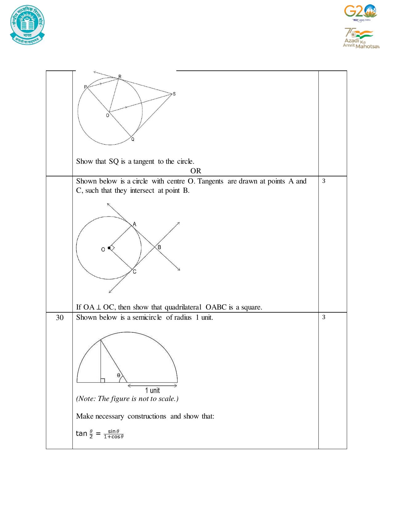 CBSE Class 10 Mathematics Set 1 Practice Questions 2023-24 - Page 19