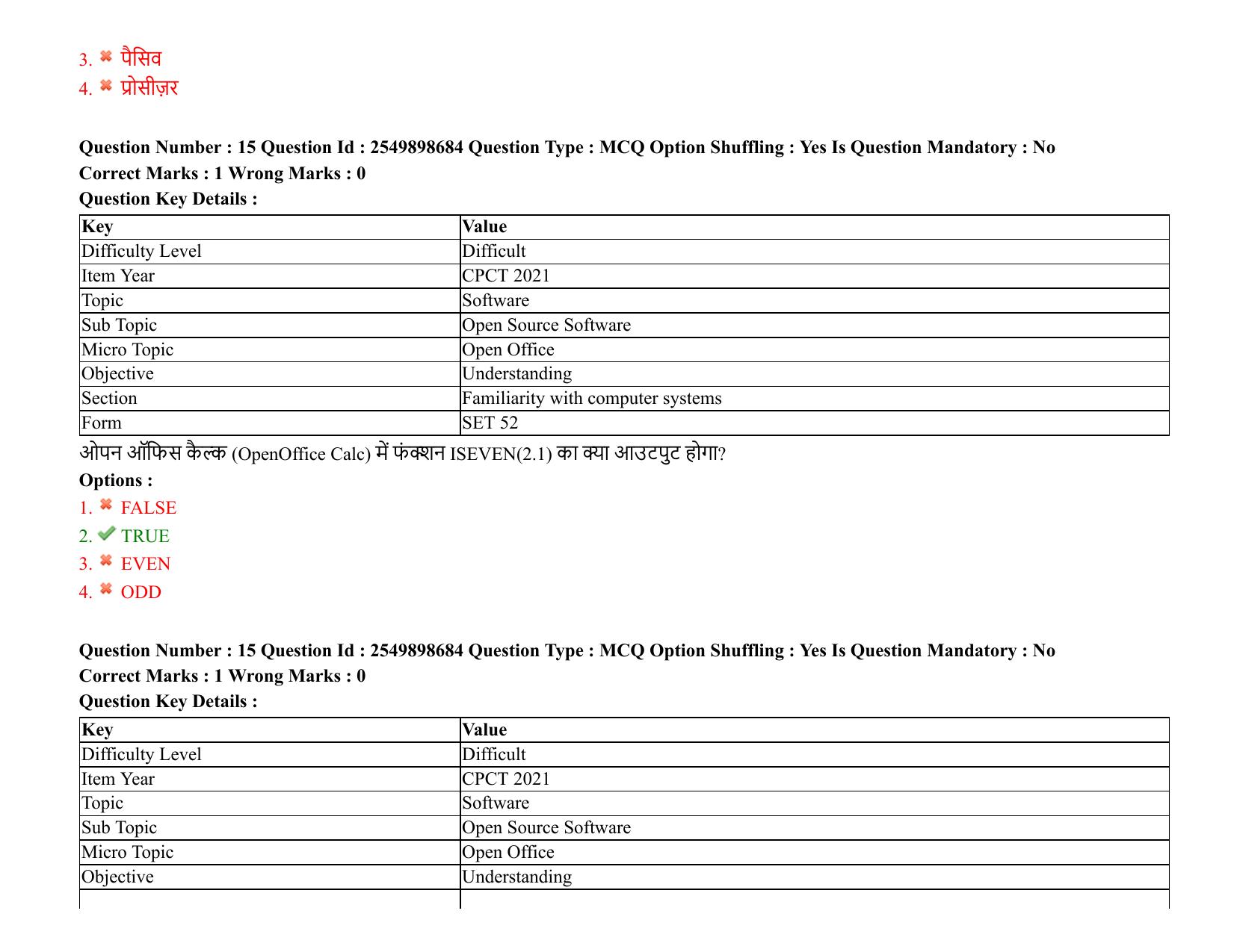 MP CPCT 08 August 2021 Question Paper English Shift 3 - Page 19