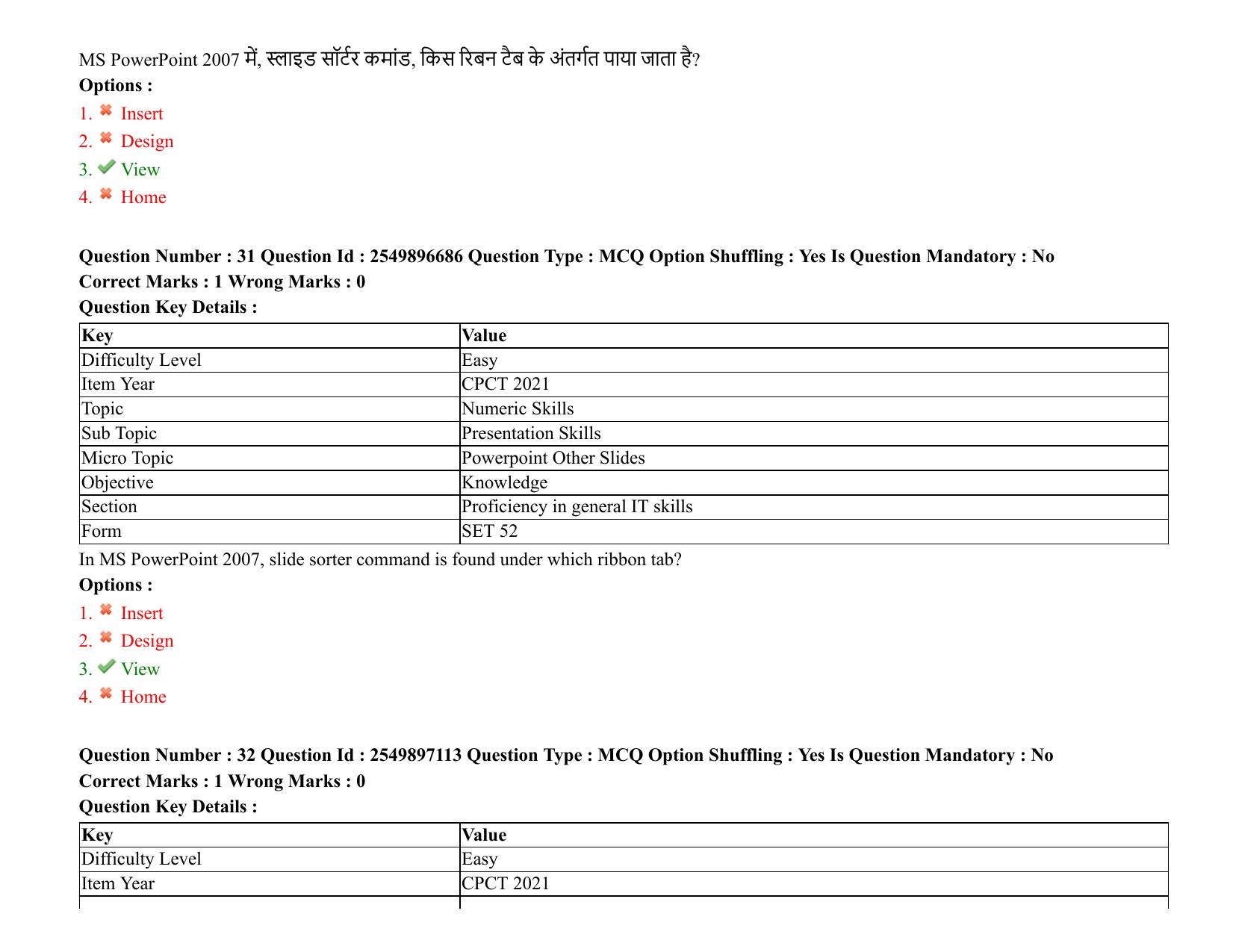 MP CPCT 08 August 2021 Question Paper English Shift 3 - Page 39