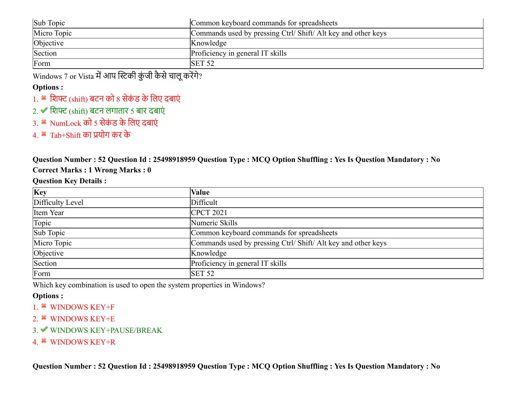 MP CPCT 08 August 2021 Question Paper English Shift 3 - Page 63