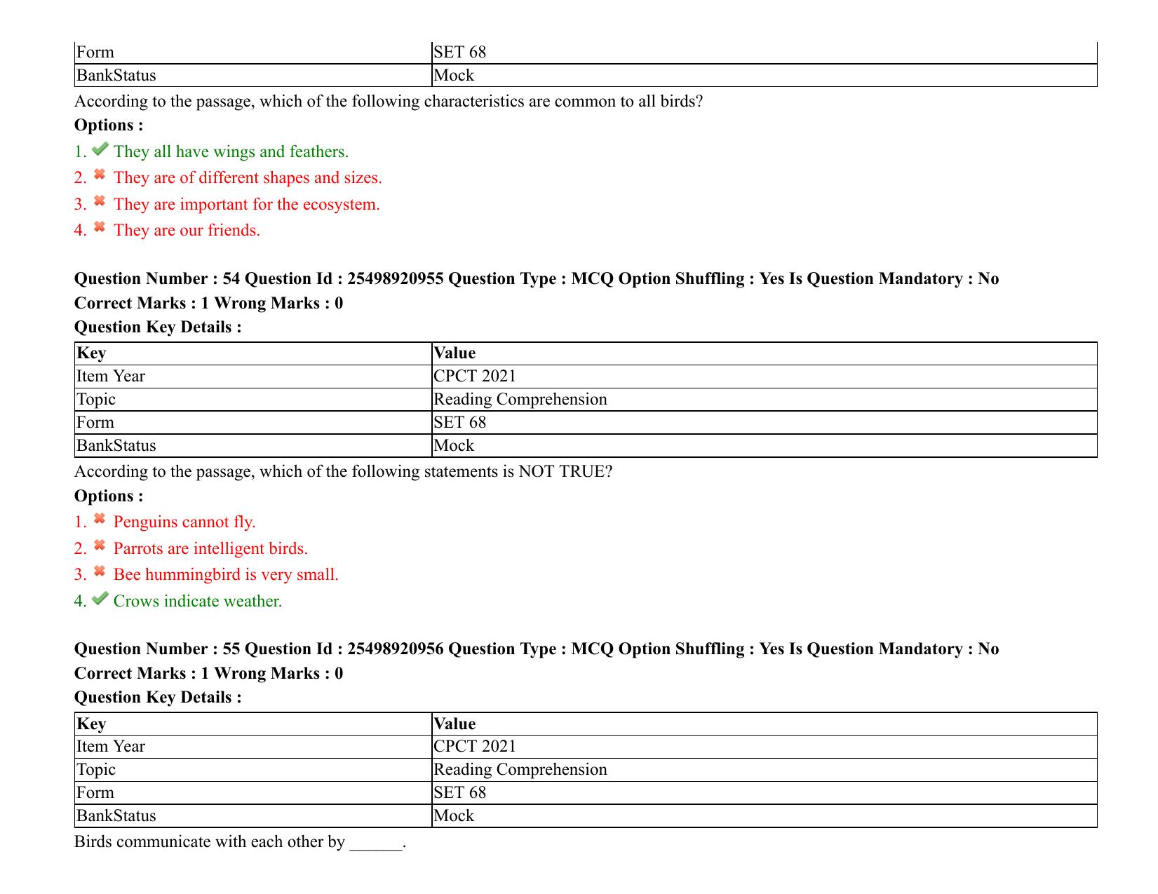 MP CPCT 08 August 2021 Question Paper English Shift 3 - Page 66