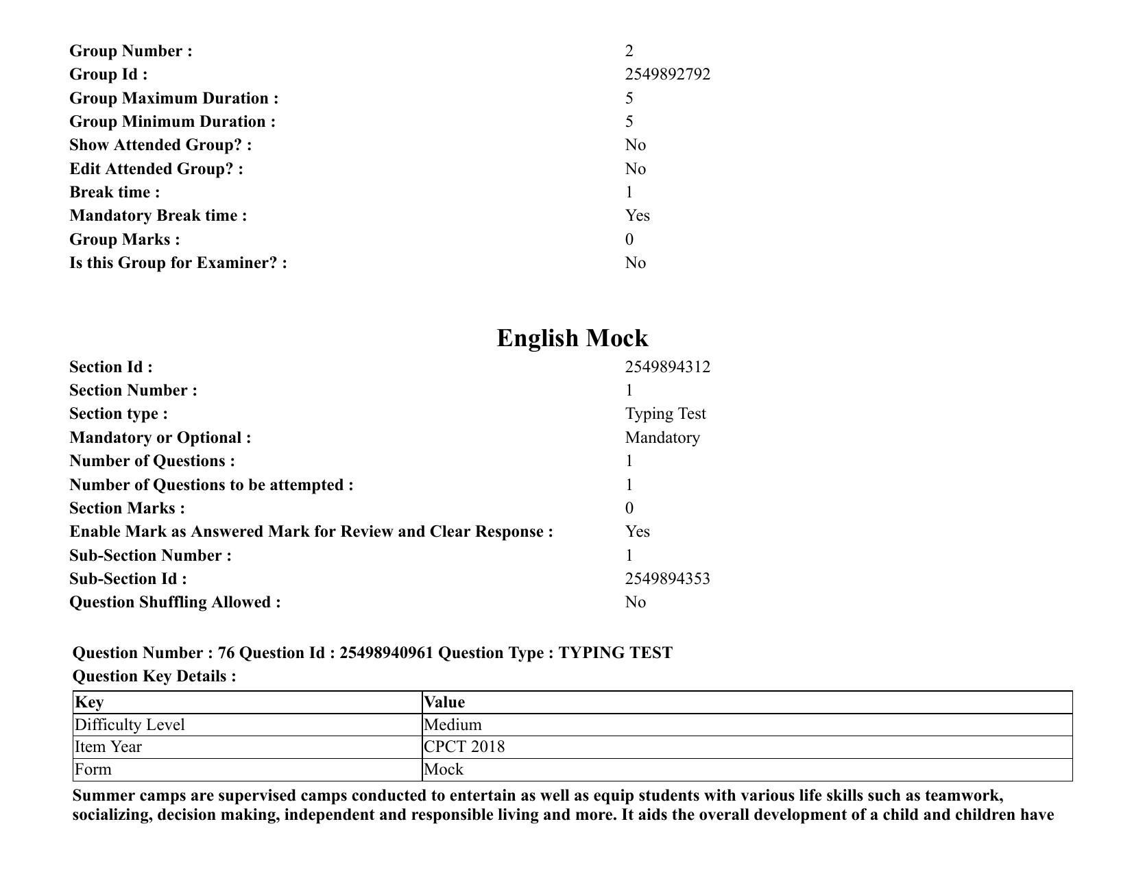 MP CPCT 08 August 2021 Question Paper English Shift 3 - Page 94