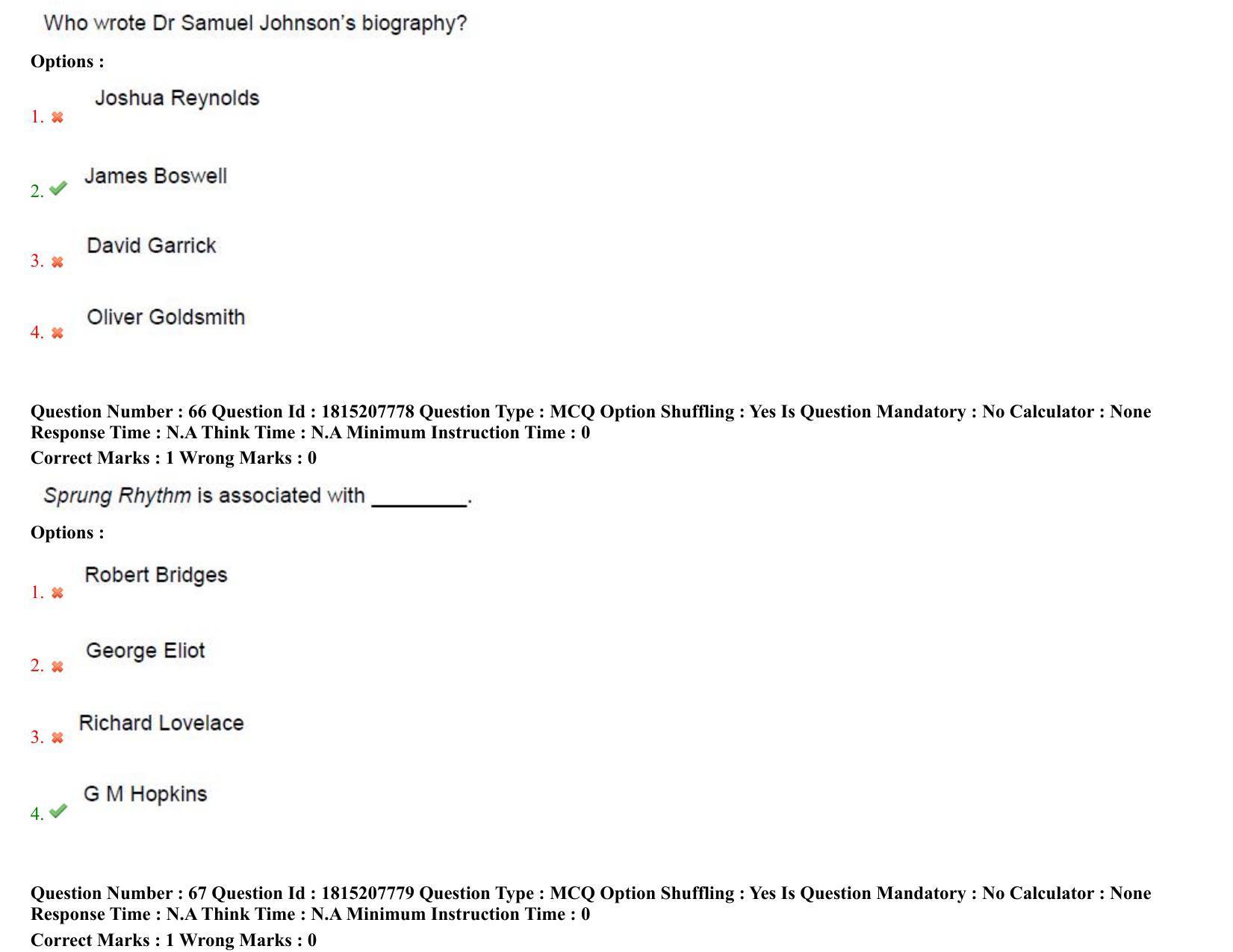 TS CPGET 2023 M A English (Shift 3) Question Paper with Answer Key - Page 38