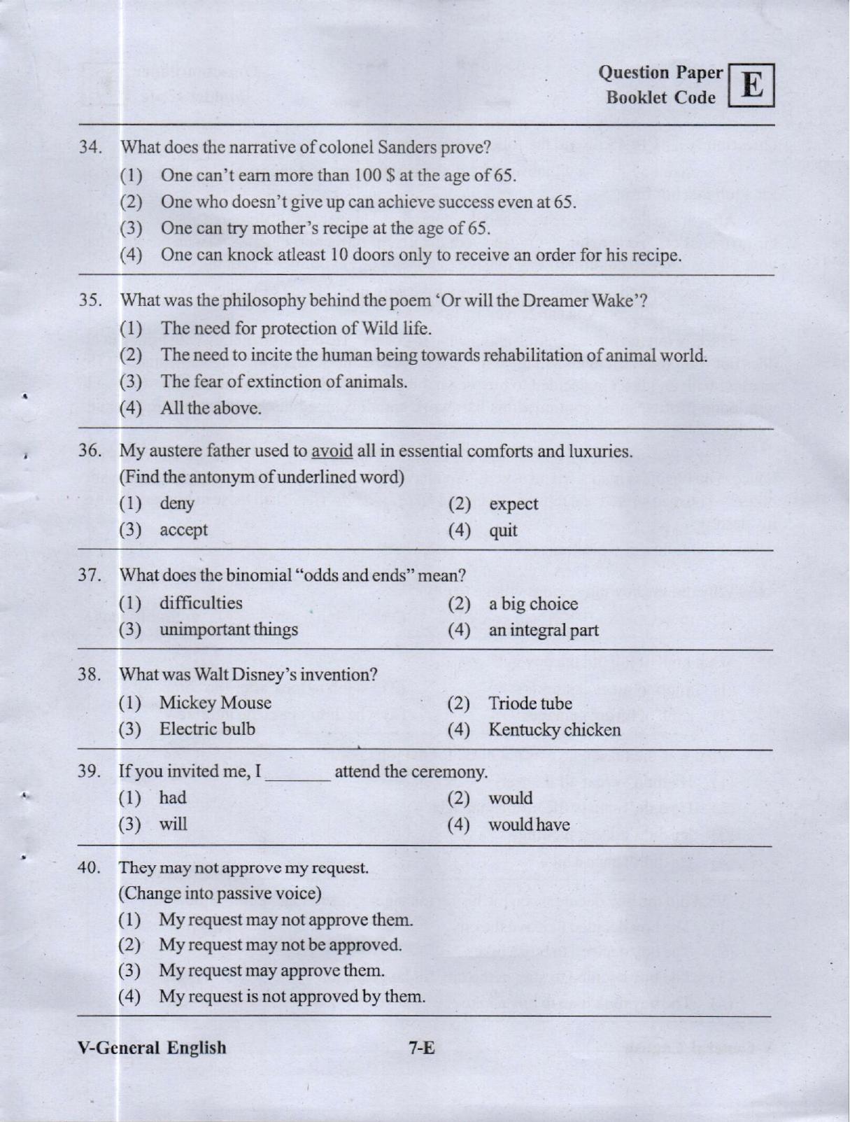 MPC EET English/ Telugu Medium&nbsp;(Set E) 2023 - Page 6