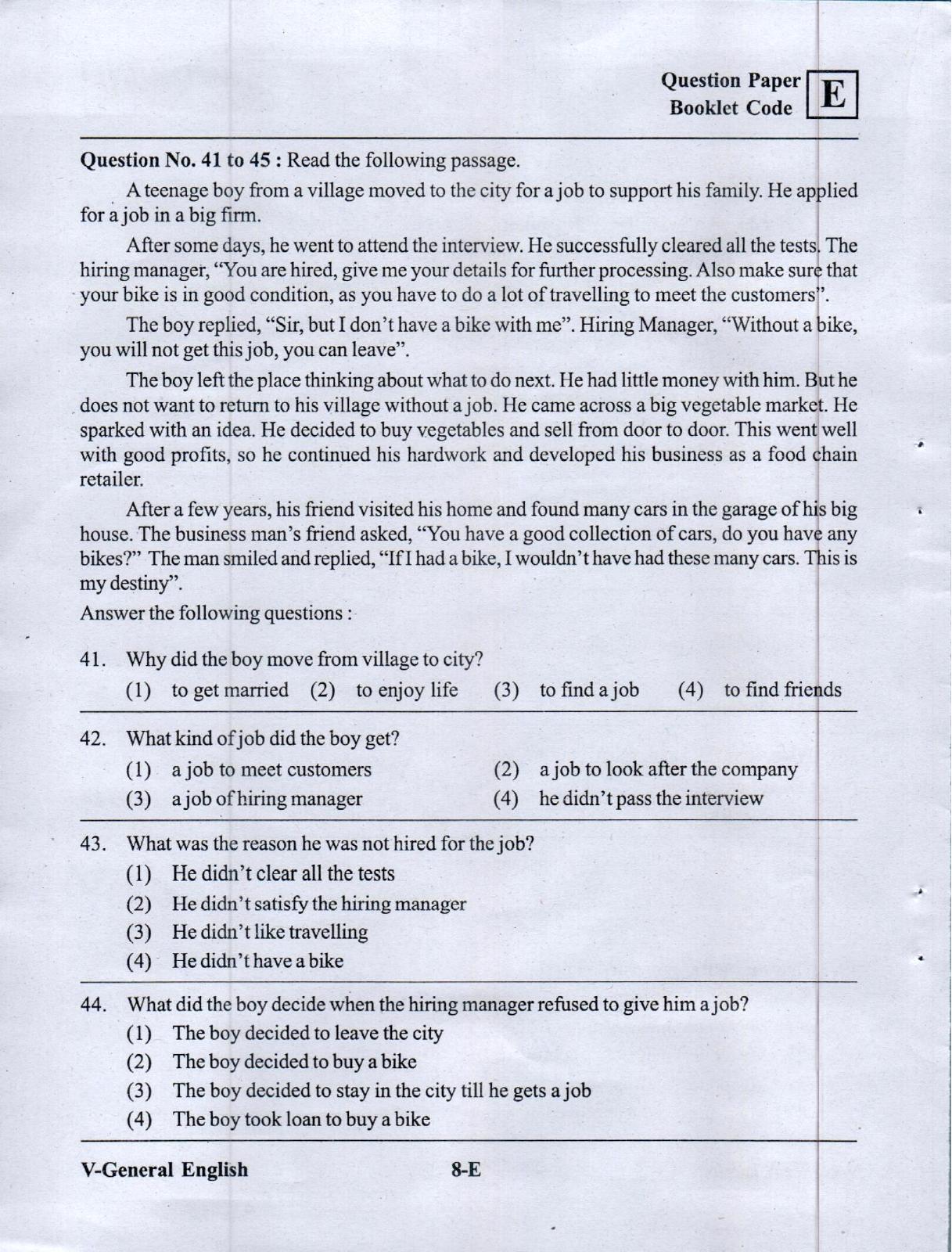 MPC EET English/ Telugu Medium&nbsp;(Set E) 2023 - Page 7