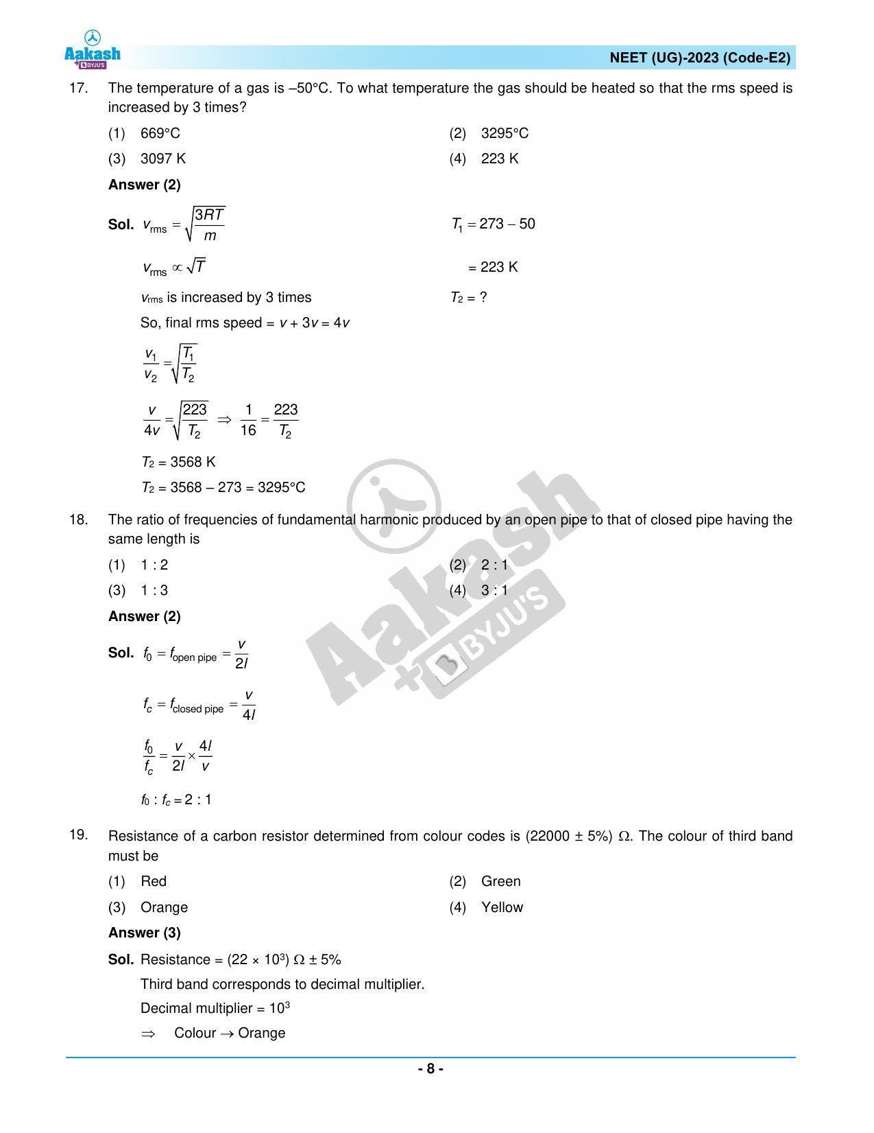 NEET 2023 Question Paper E2 - Page 8