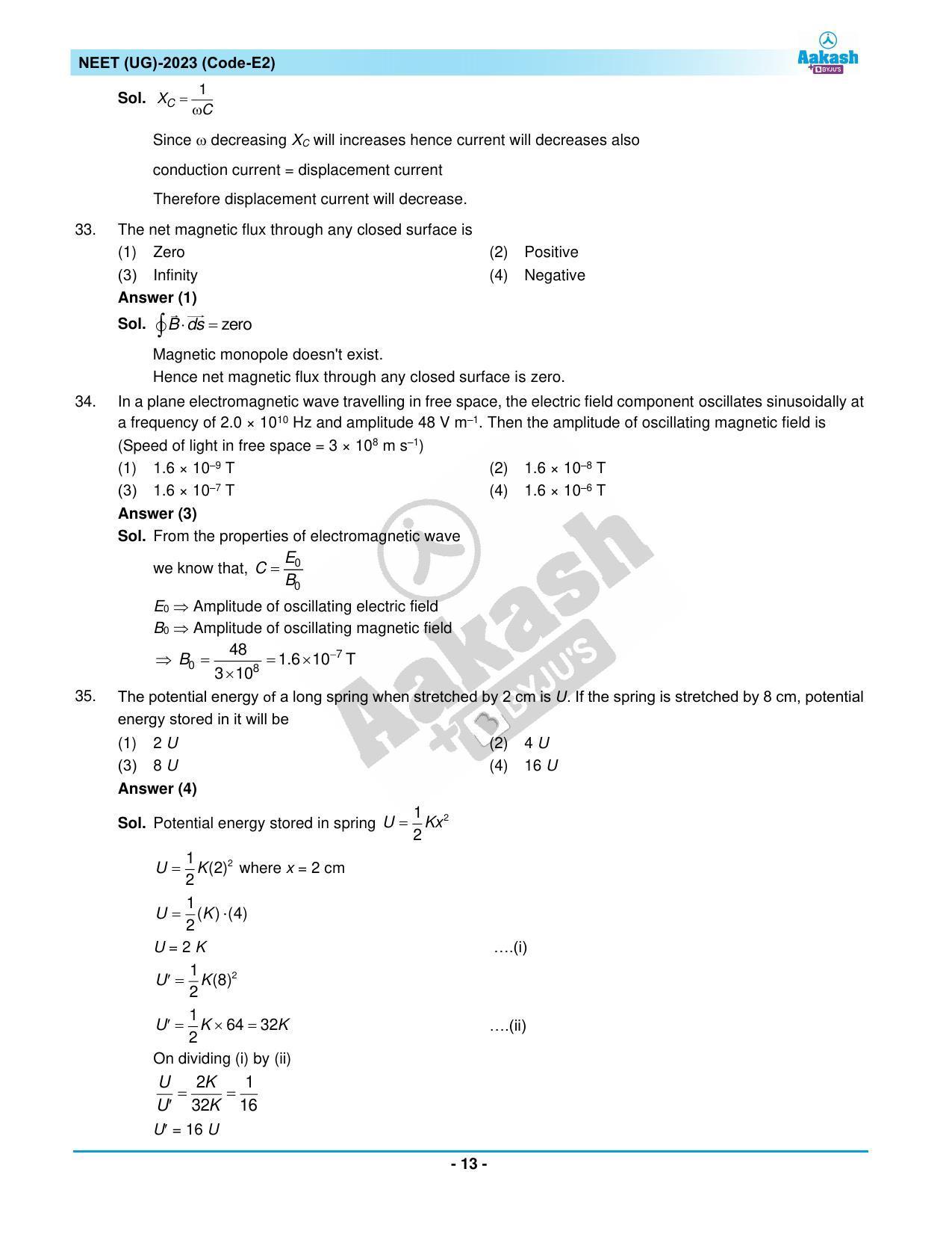 NEET 2023 Question Paper E2 - Page 13