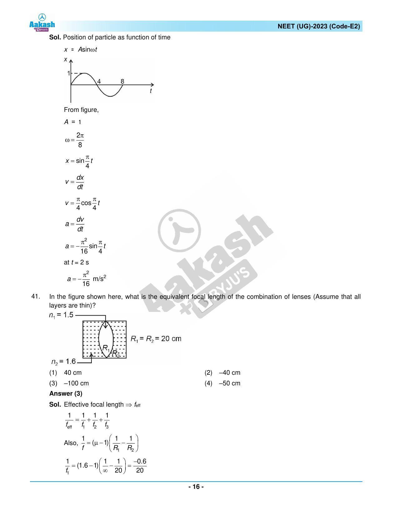 NEET 2023 Question Paper E2 - Page 16