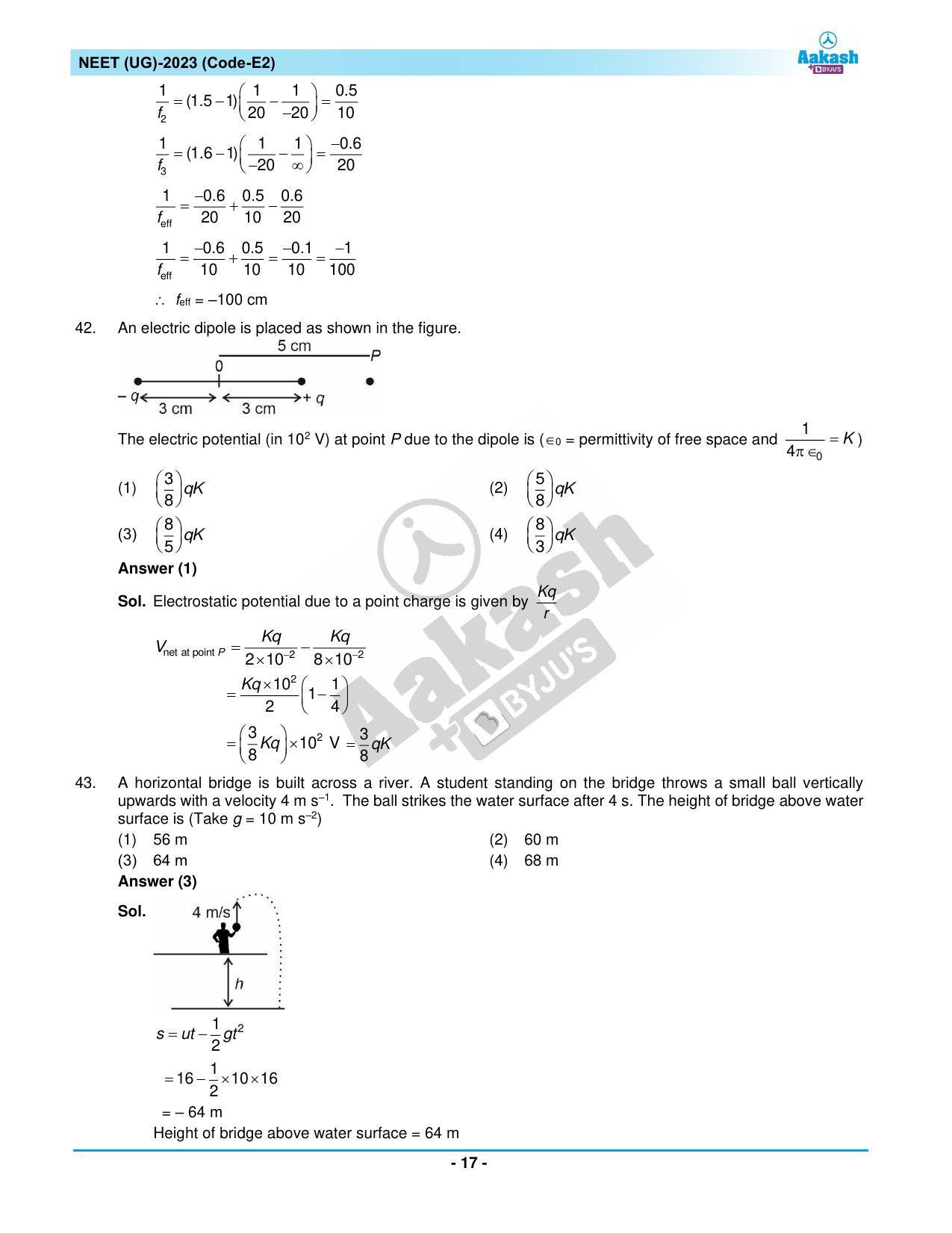 NEET 2023 Question Paper E2 - Page 17