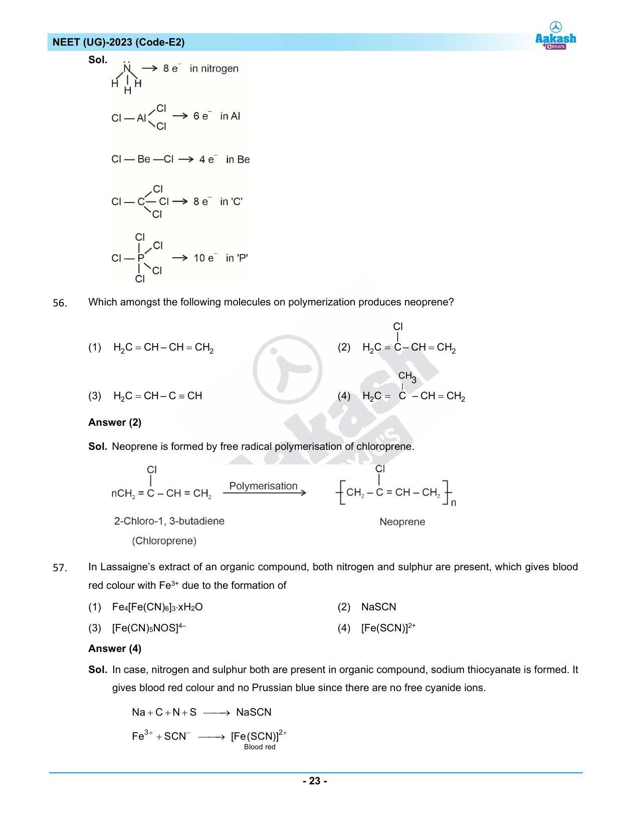 NEET 2023 Question Paper E2 - Page 23