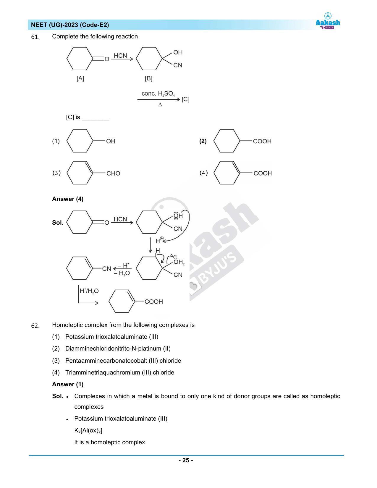 NEET 2023 Question Paper E2 - Page 25