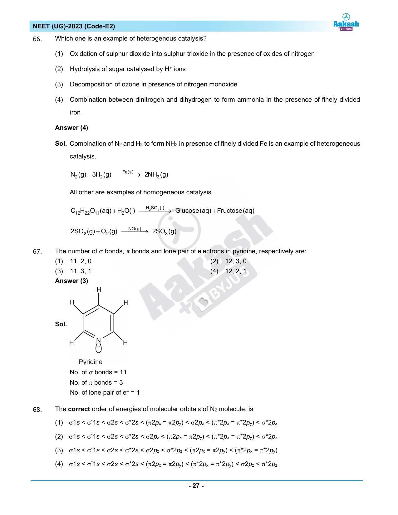 NEET 2023 Question Paper E2 - Page 27